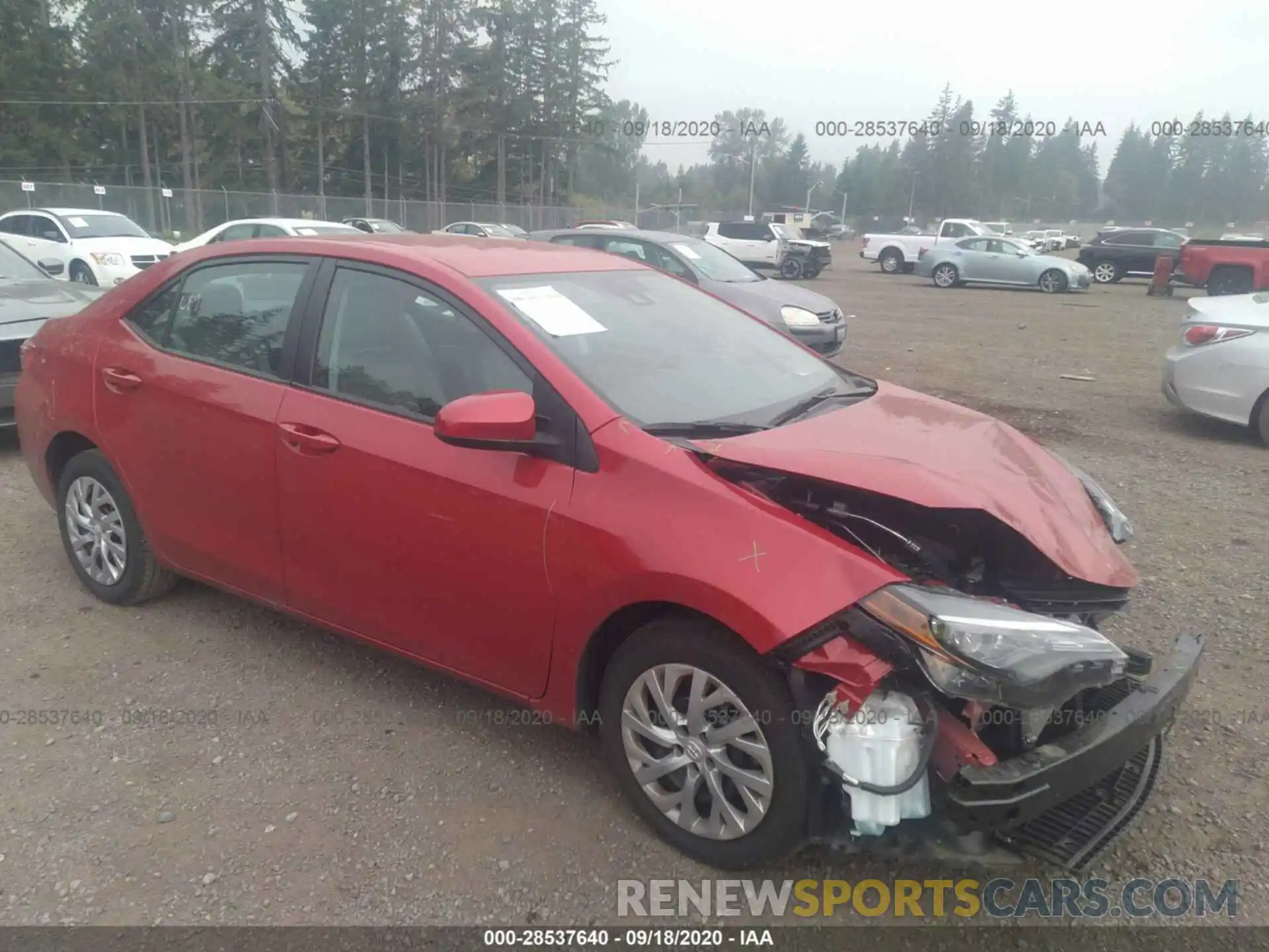 1 Photograph of a damaged car 2T1BURHEXKC217985 TOYOTA COROLLA 2019