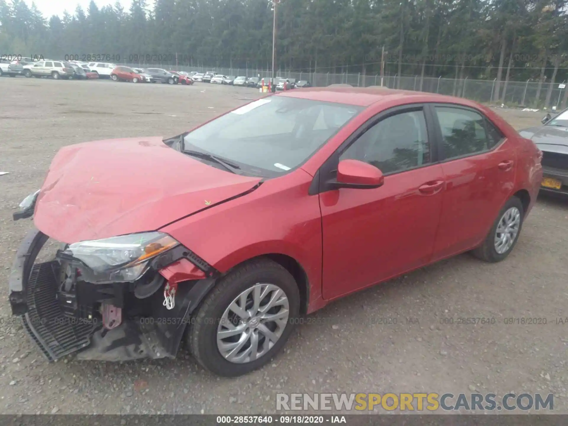 2 Photograph of a damaged car 2T1BURHEXKC217985 TOYOTA COROLLA 2019