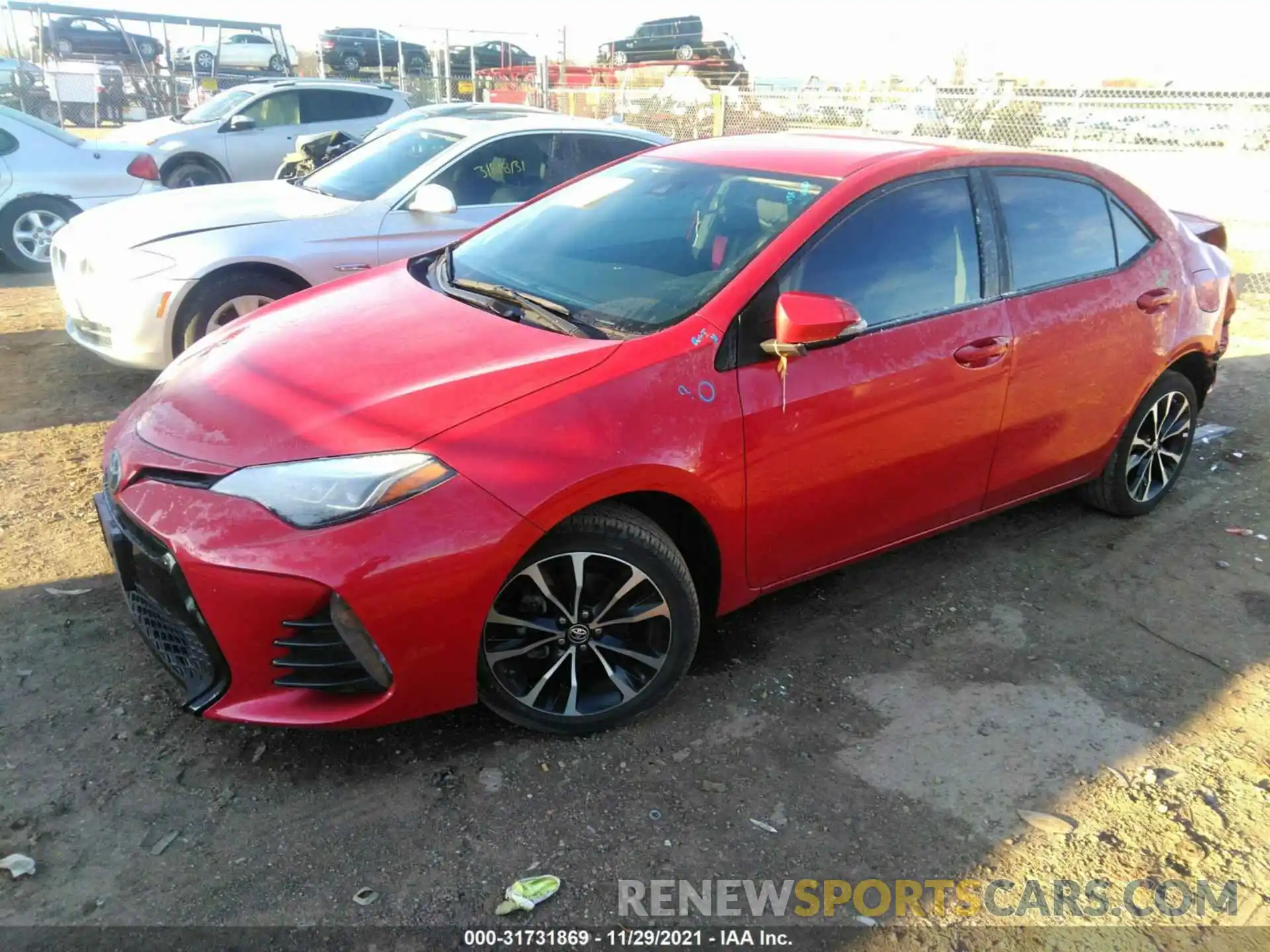 2 Photograph of a damaged car 2T1BURHEXKC218098 TOYOTA COROLLA 2019