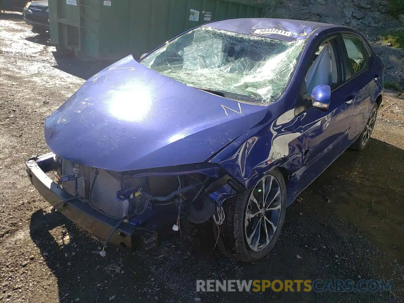 2 Photograph of a damaged car 2T1BURHEXKC220370 TOYOTA COROLLA 2019