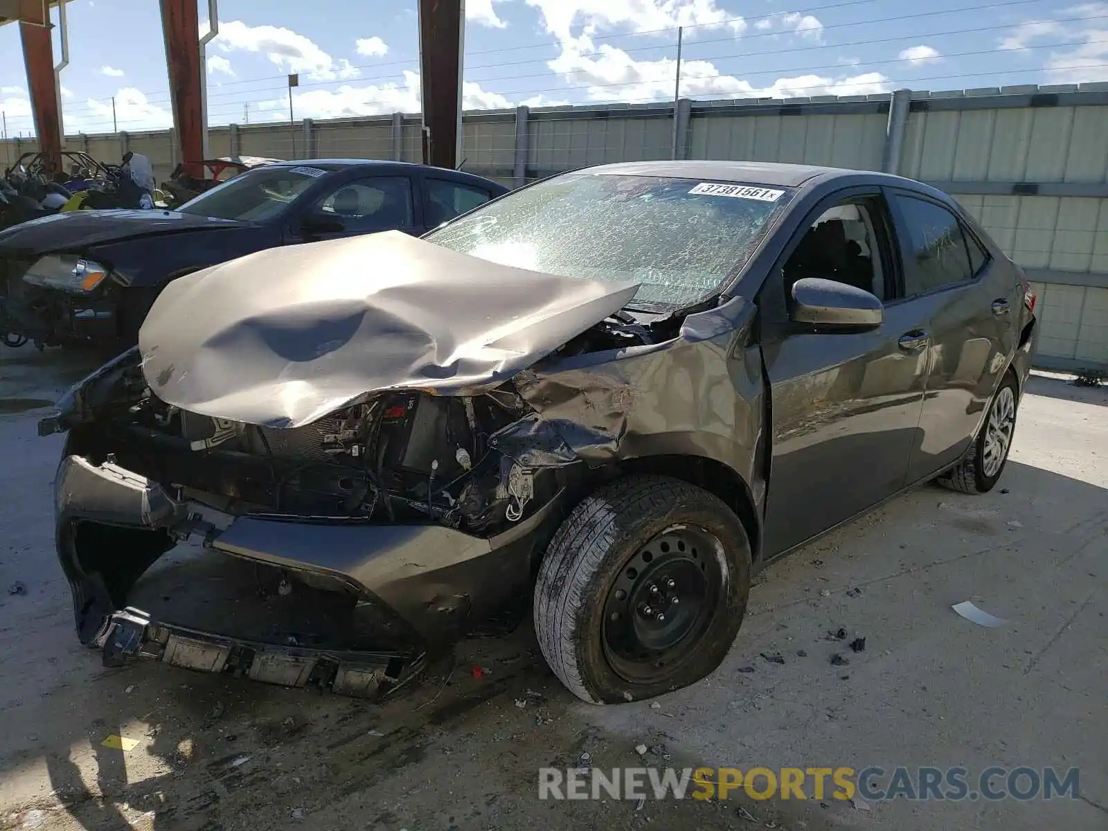 2 Photograph of a damaged car 2T1BURHEXKC221566 TOYOTA COROLLA 2019