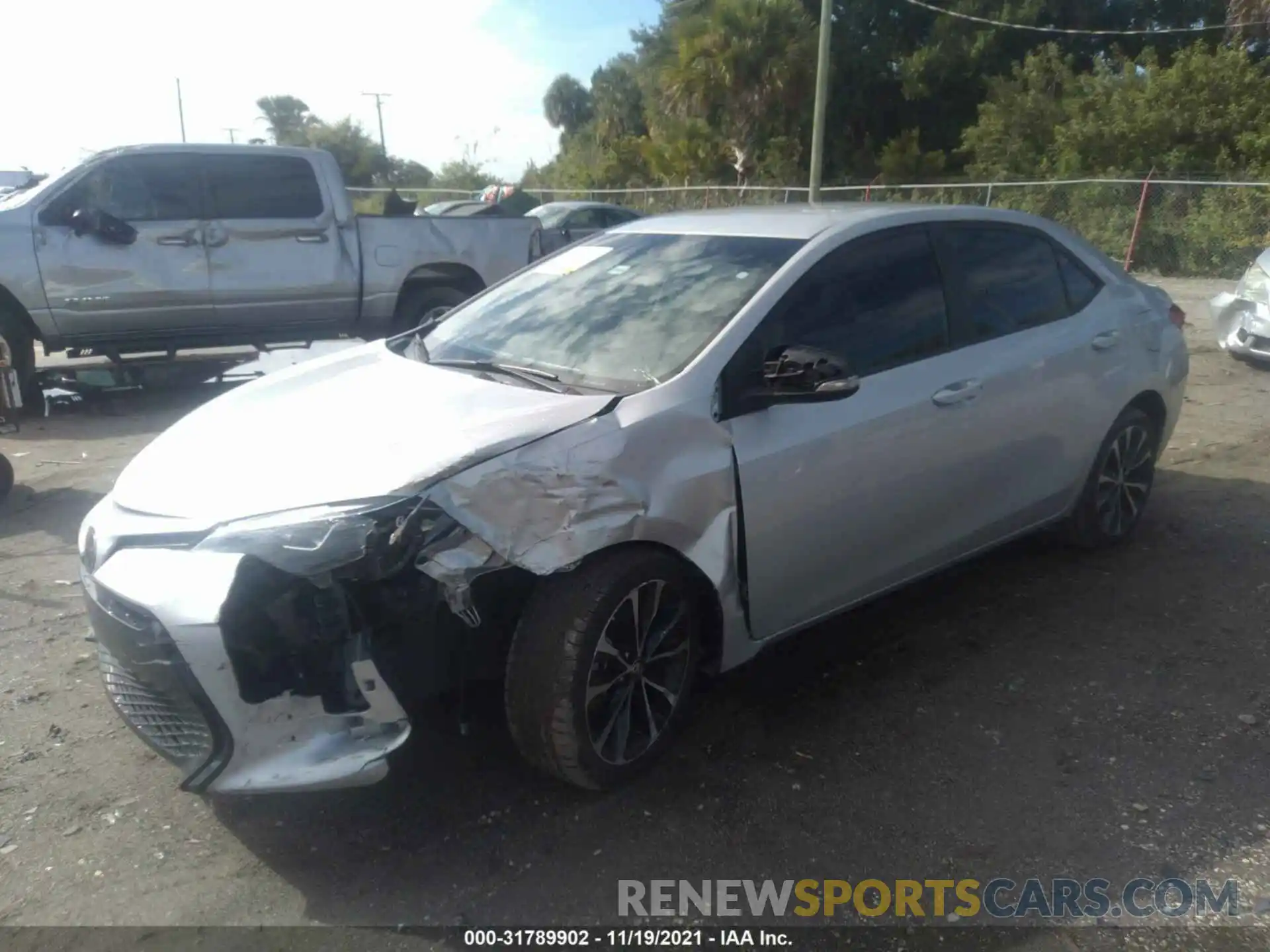 2 Photograph of a damaged car 2T1BURHEXKC221793 TOYOTA COROLLA 2019