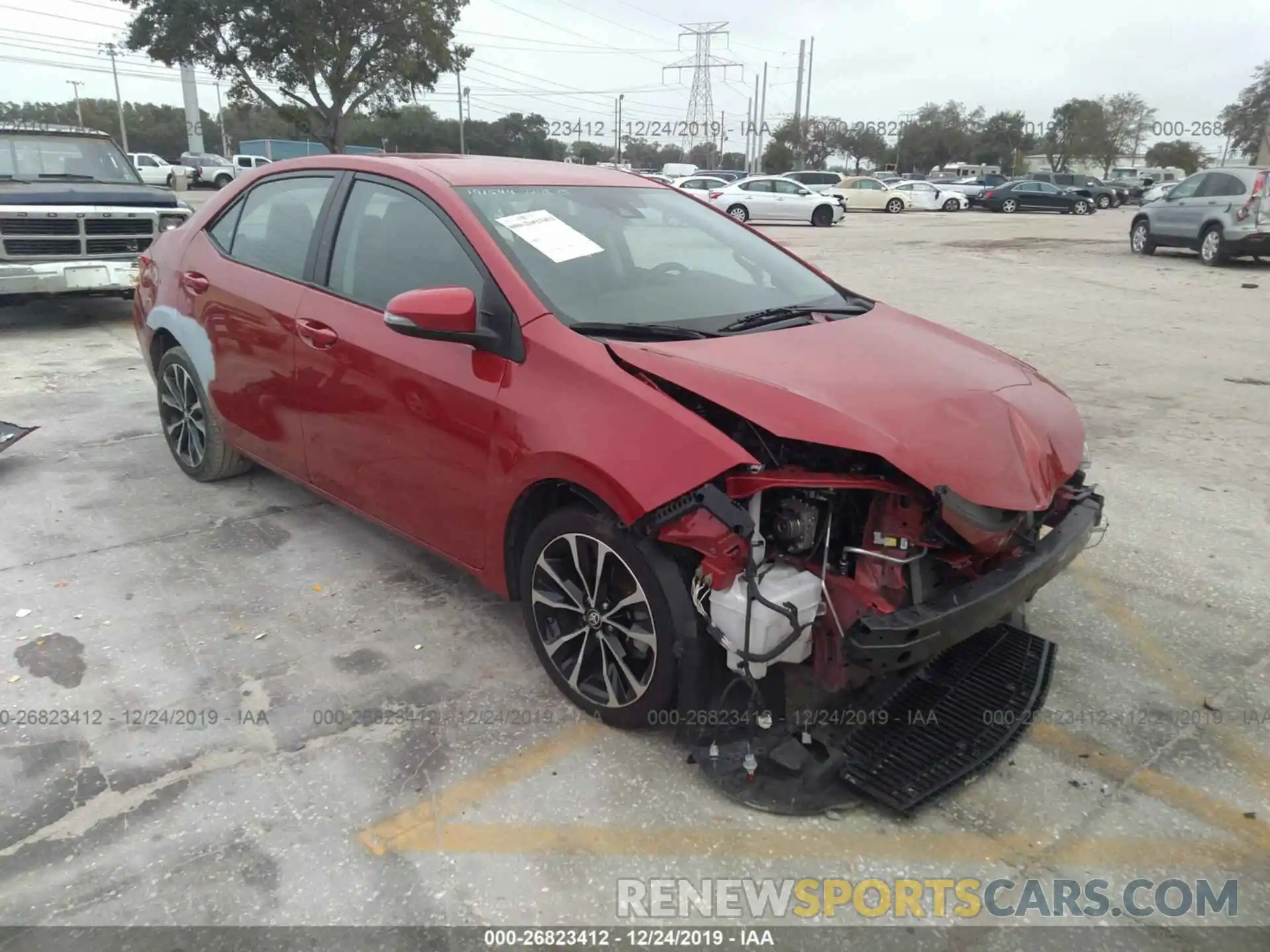 1 Photograph of a damaged car 2T1BURHEXKC224225 TOYOTA COROLLA 2019