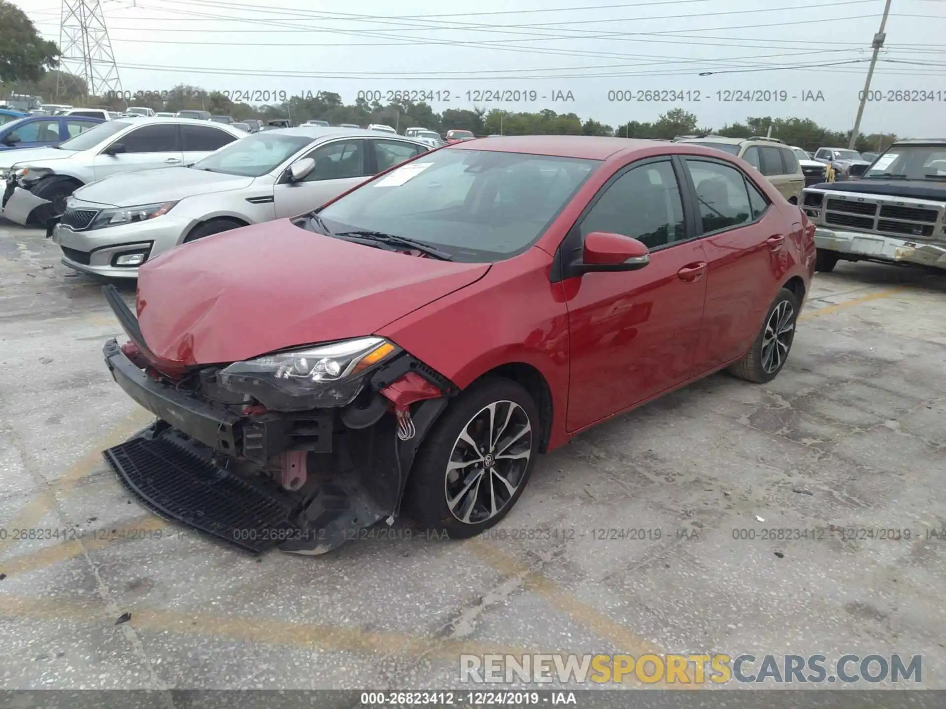 2 Photograph of a damaged car 2T1BURHEXKC224225 TOYOTA COROLLA 2019