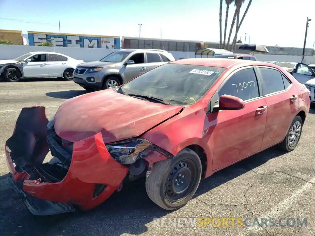 2 Photograph of a damaged car 2T1BURHEXKC229540 TOYOTA COROLLA 2019