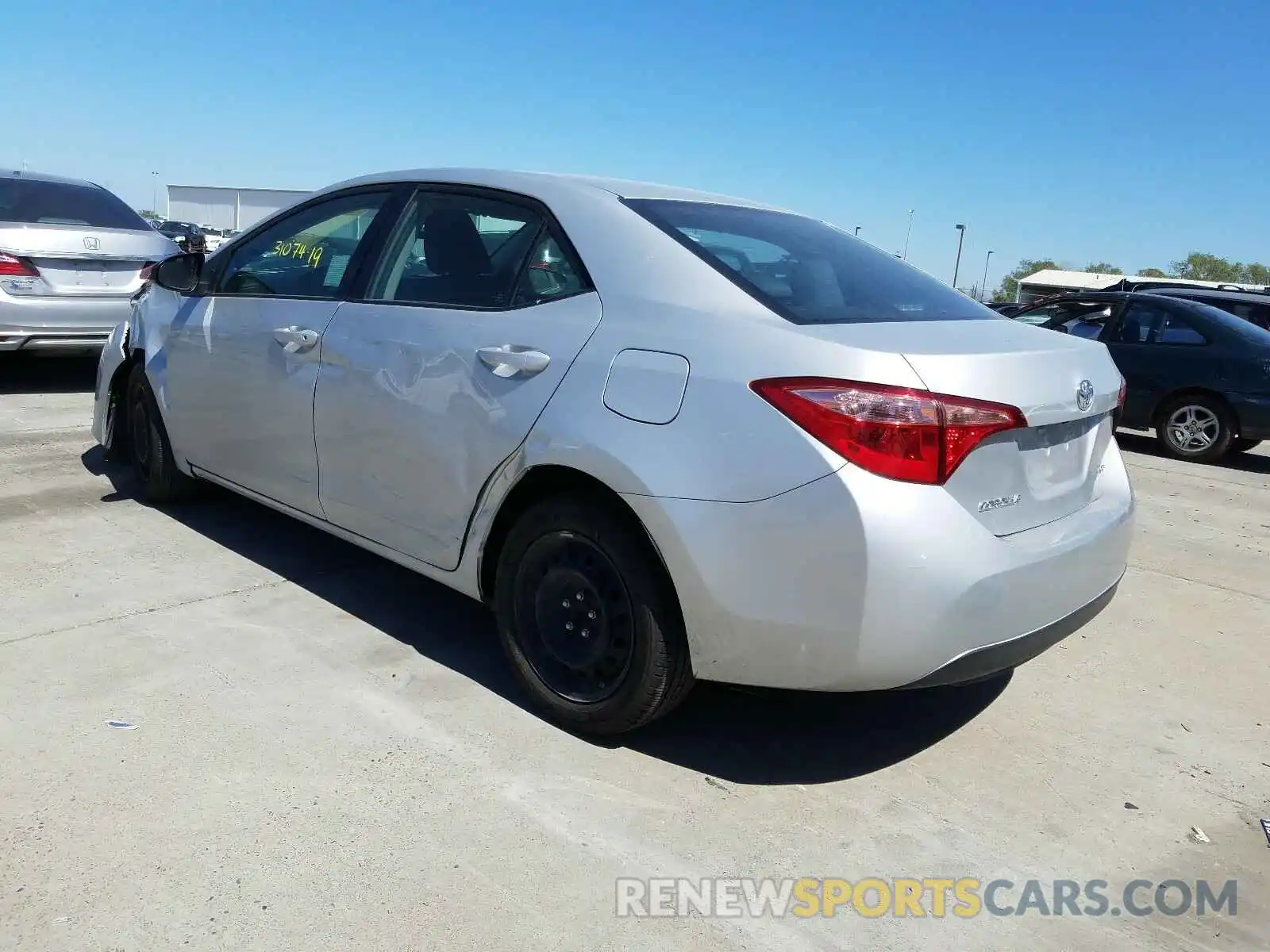 3 Photograph of a damaged car 2T1BURHEXKC230333 TOYOTA COROLLA 2019