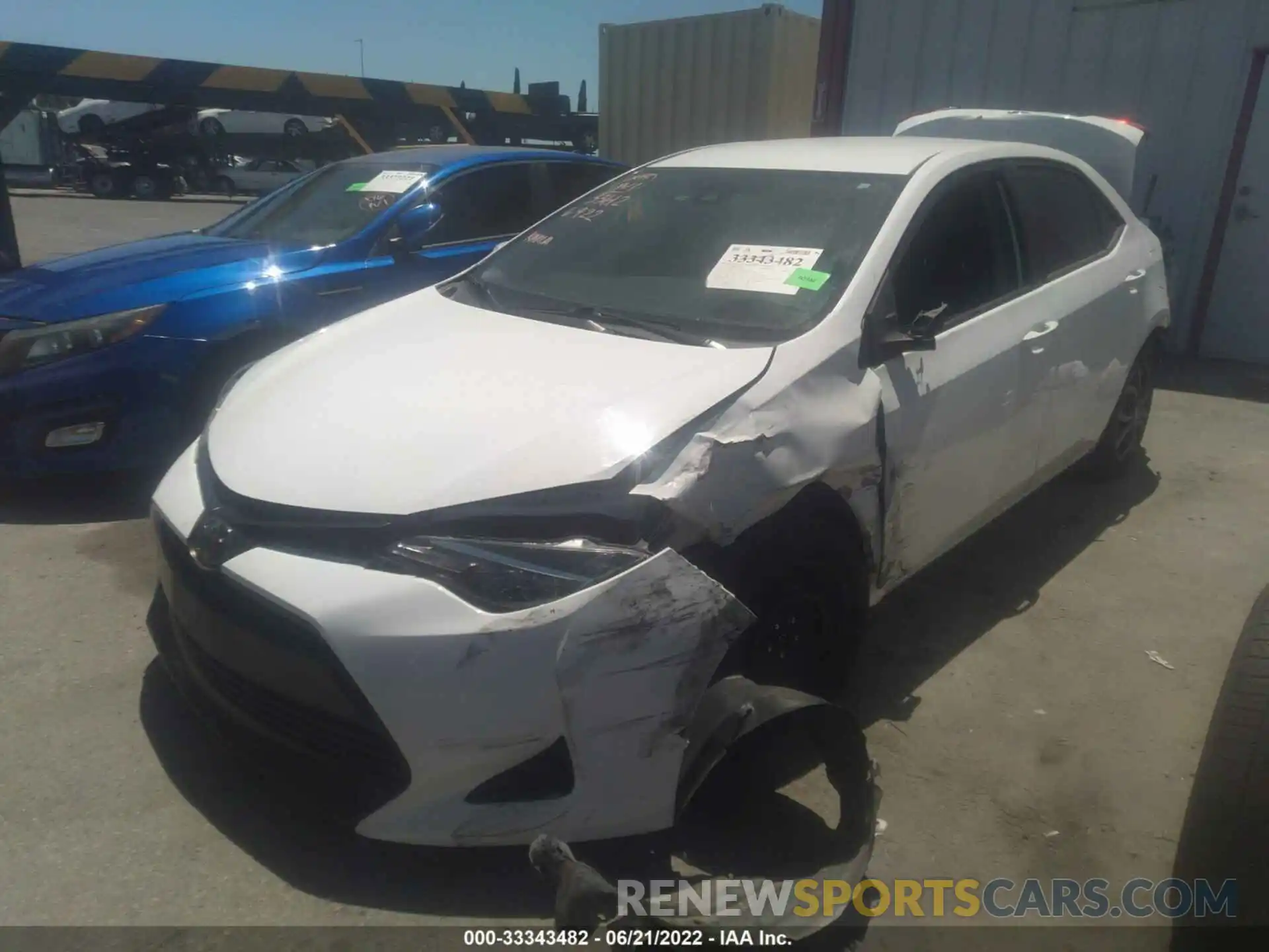 2 Photograph of a damaged car 2T1BURHEXKC230350 TOYOTA COROLLA 2019