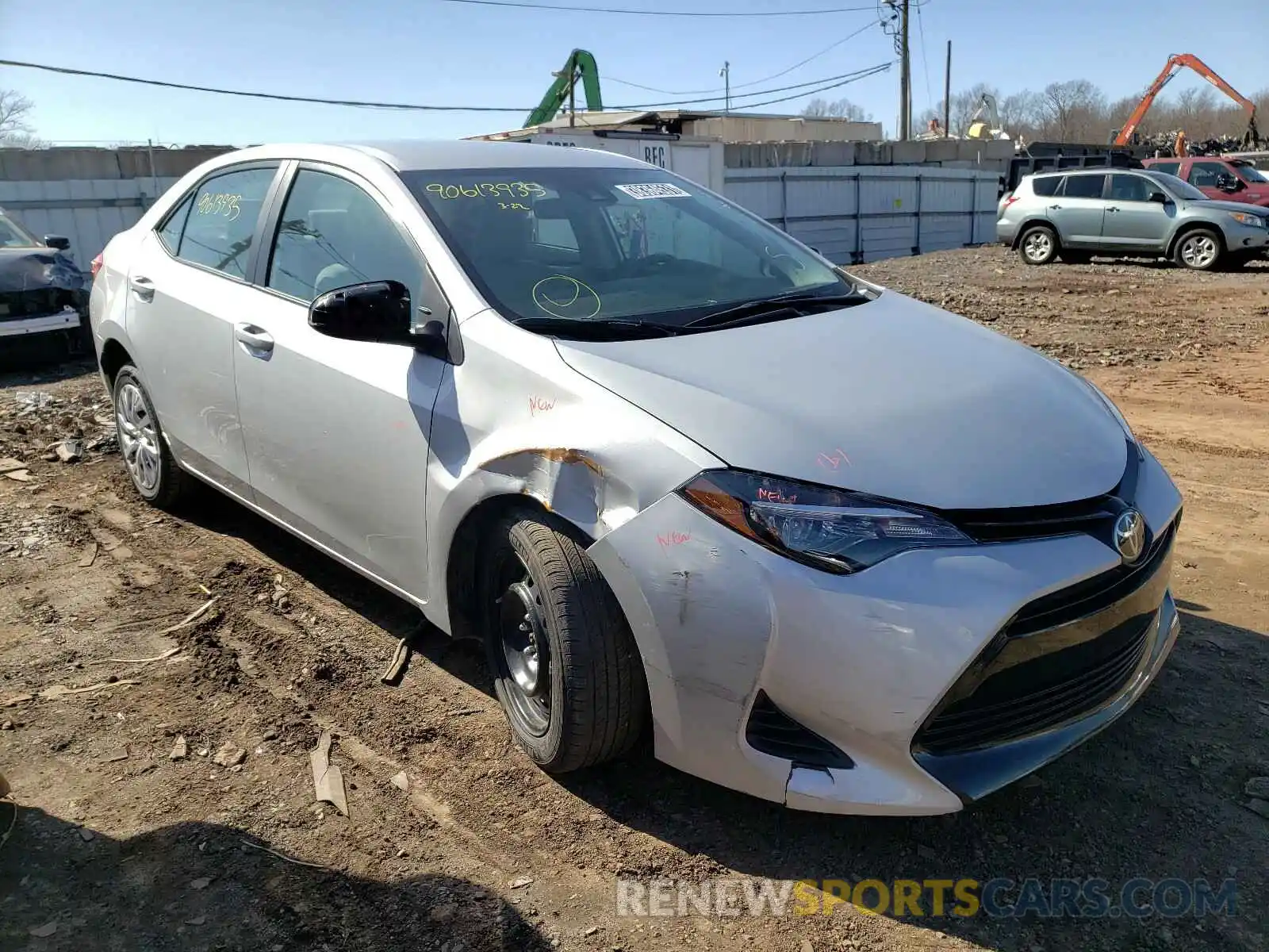 1 Photograph of a damaged car 2T1BURHEXKC231305 TOYOTA COROLLA 2019