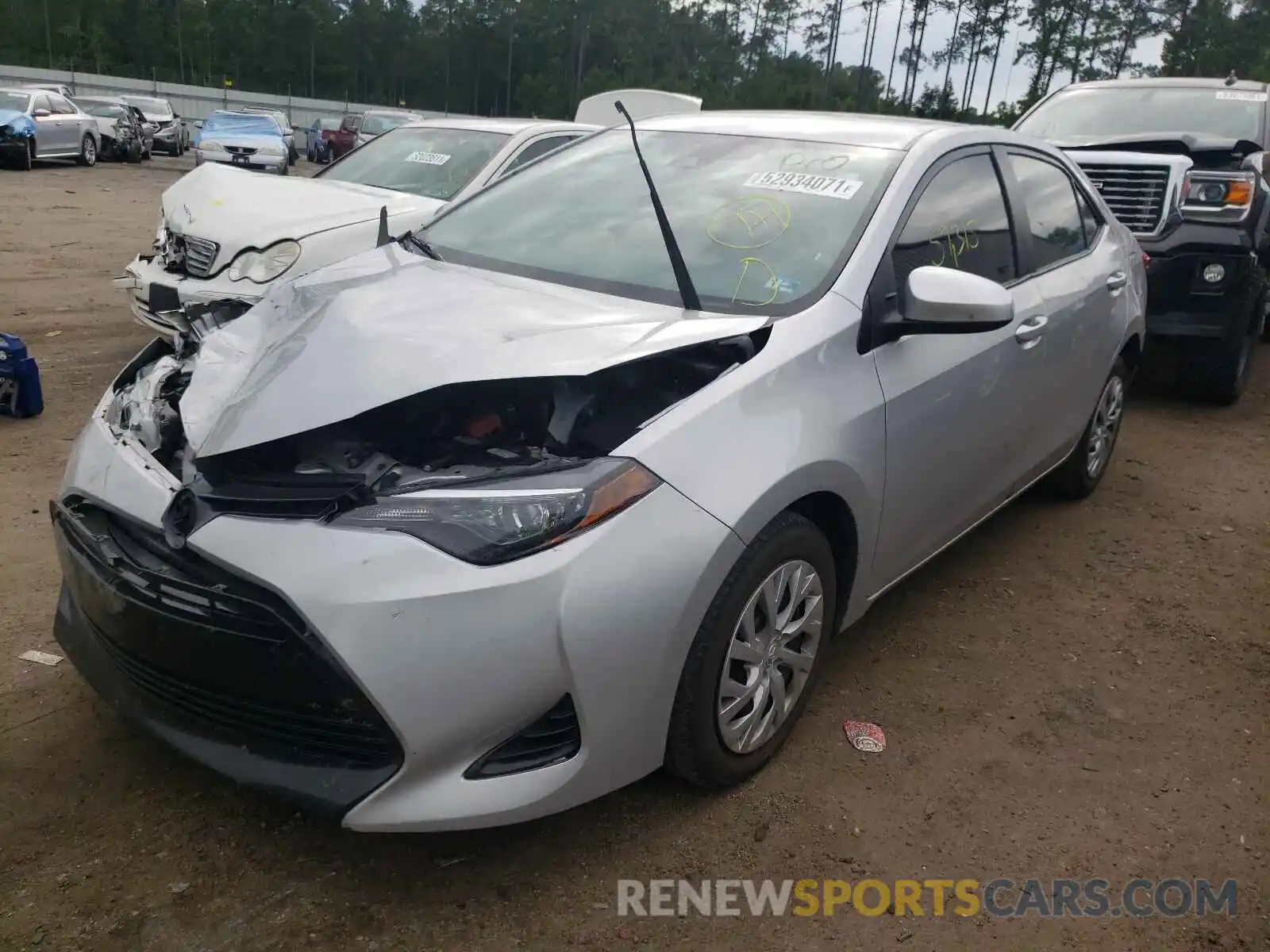 2 Photograph of a damaged car 2T1BURHEXKC232101 TOYOTA COROLLA 2019