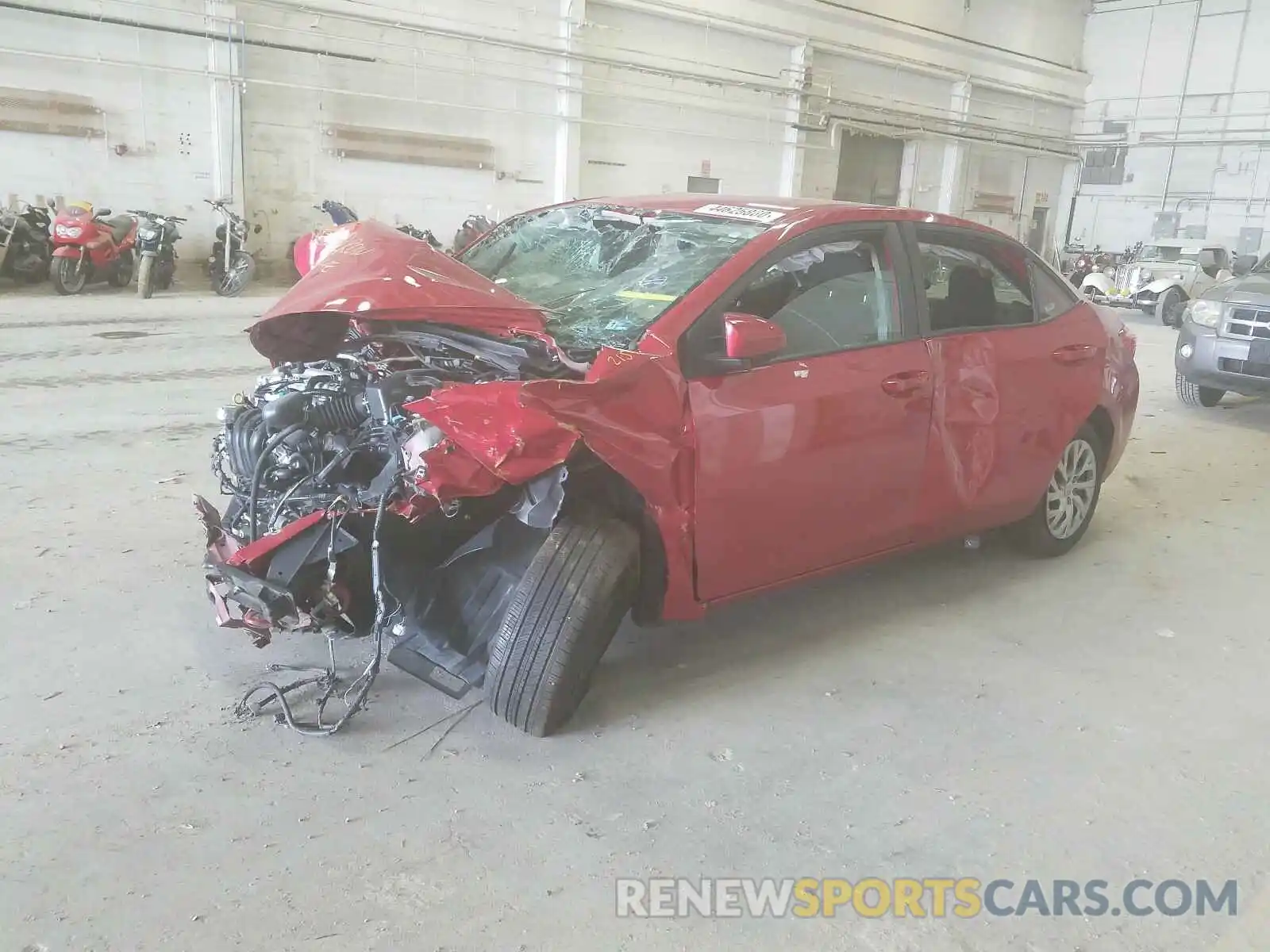 2 Photograph of a damaged car 2T1BURHEXKC233071 TOYOTA COROLLA 2019