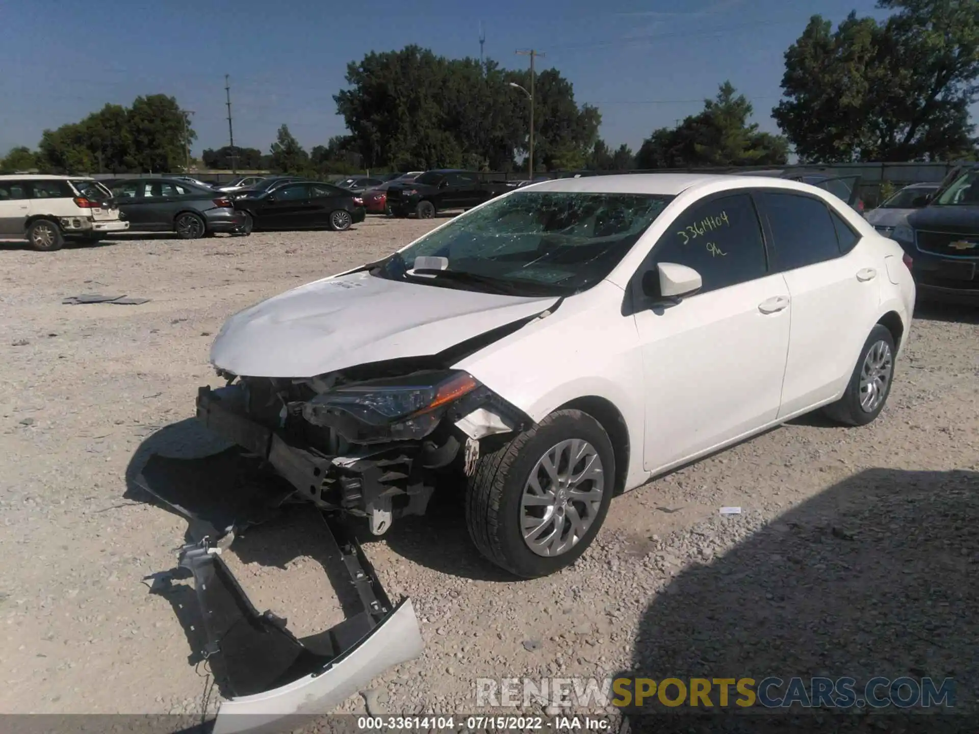 2 Photograph of a damaged car 2T1BURHEXKC234429 TOYOTA COROLLA 2019