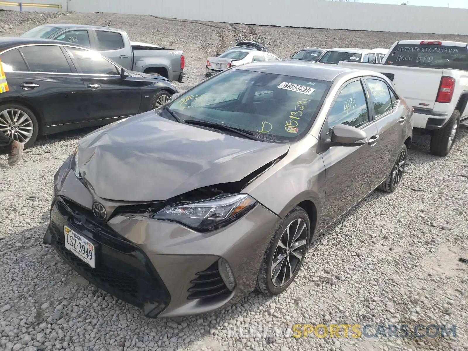 2 Photograph of a damaged car 2T1BURHEXKC236617 TOYOTA COROLLA 2019