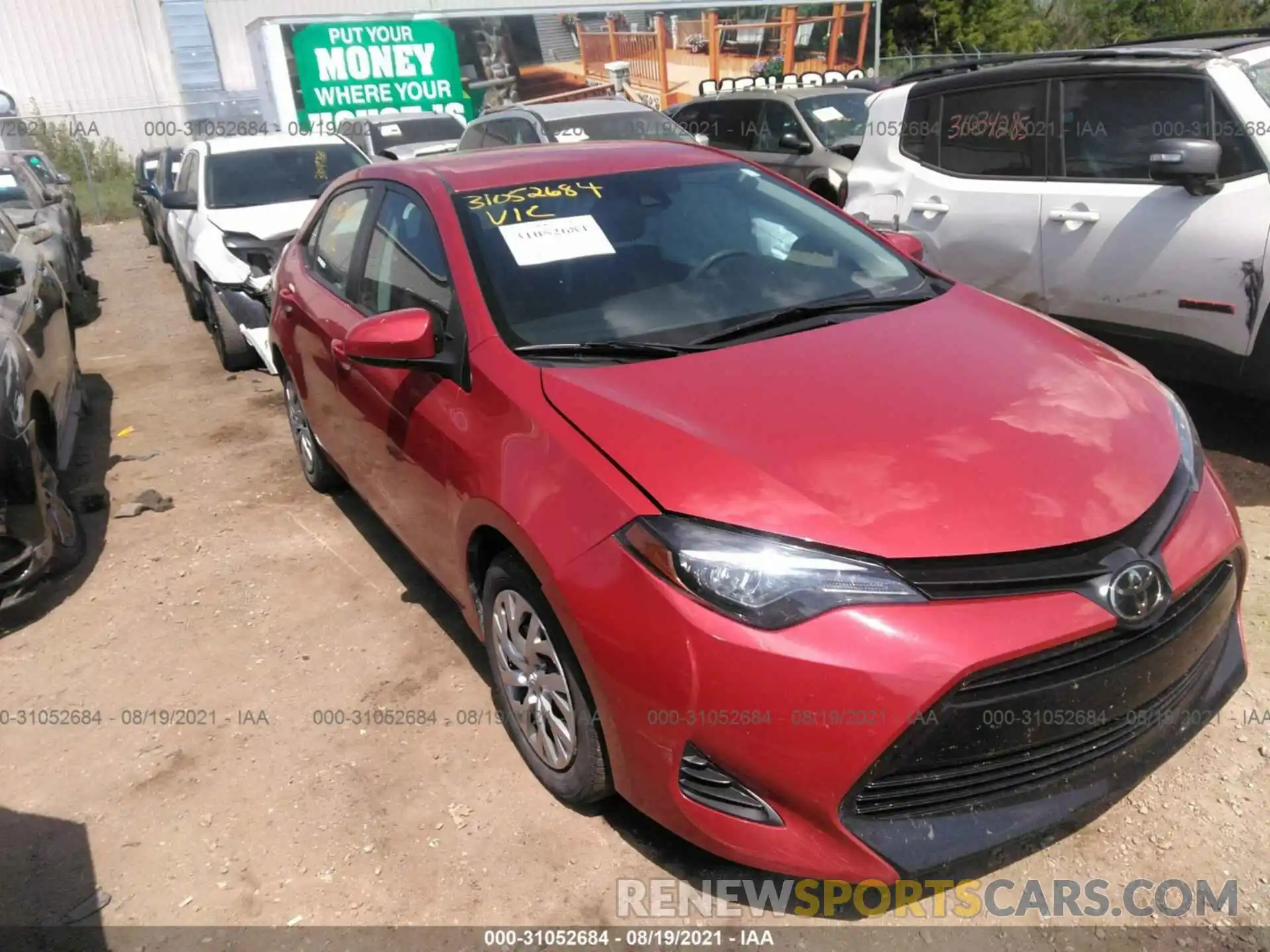 1 Photograph of a damaged car 2T1BURHEXKC238240 TOYOTA COROLLA 2019