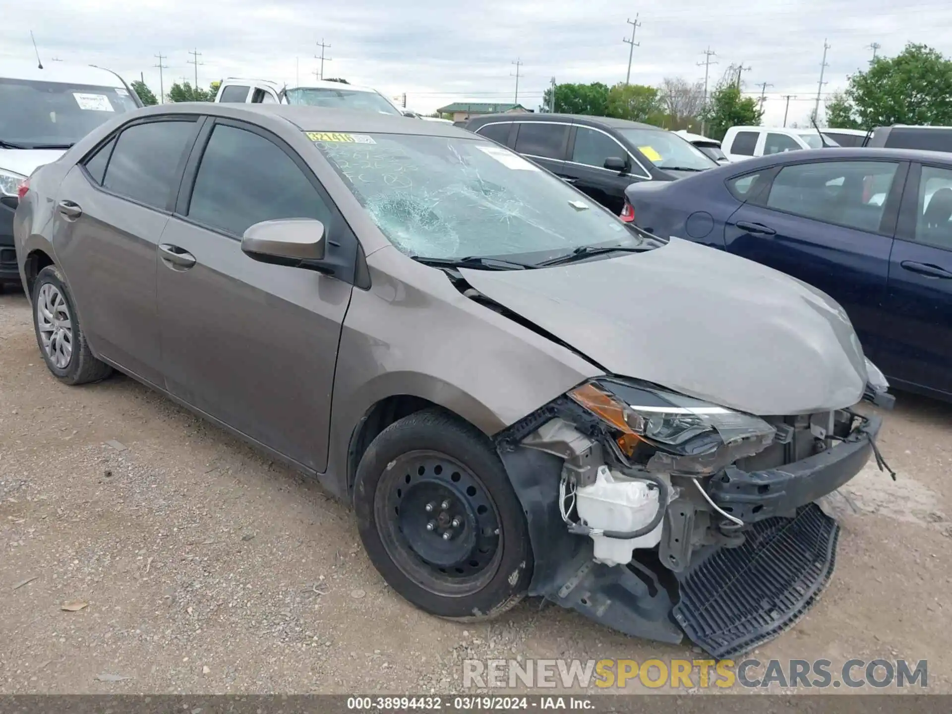 1 Photograph of a damaged car 2T1BURHEXKC238738 TOYOTA COROLLA 2019