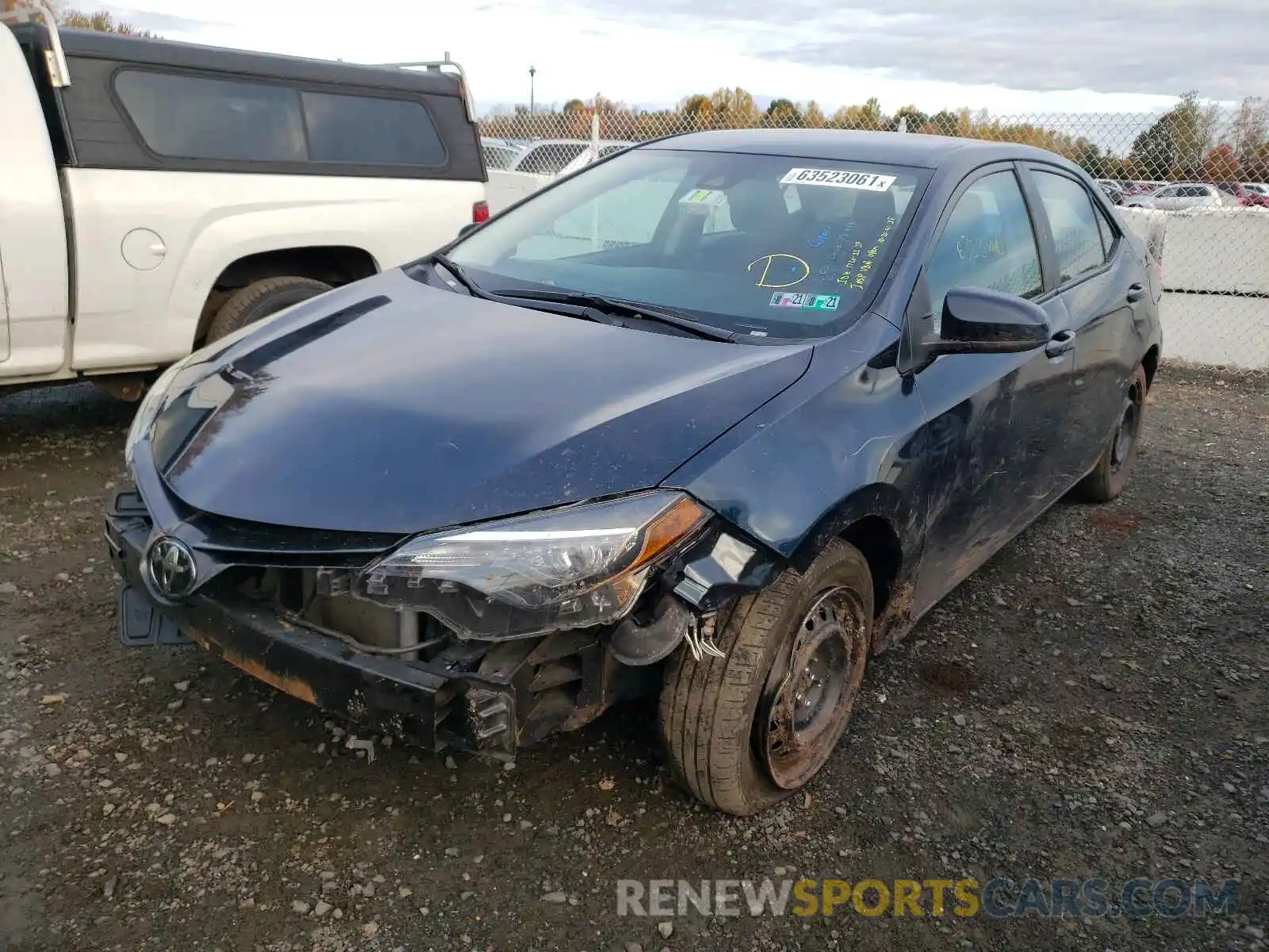 2 Photograph of a damaged car 2T1BURHEXKC239243 TOYOTA COROLLA 2019