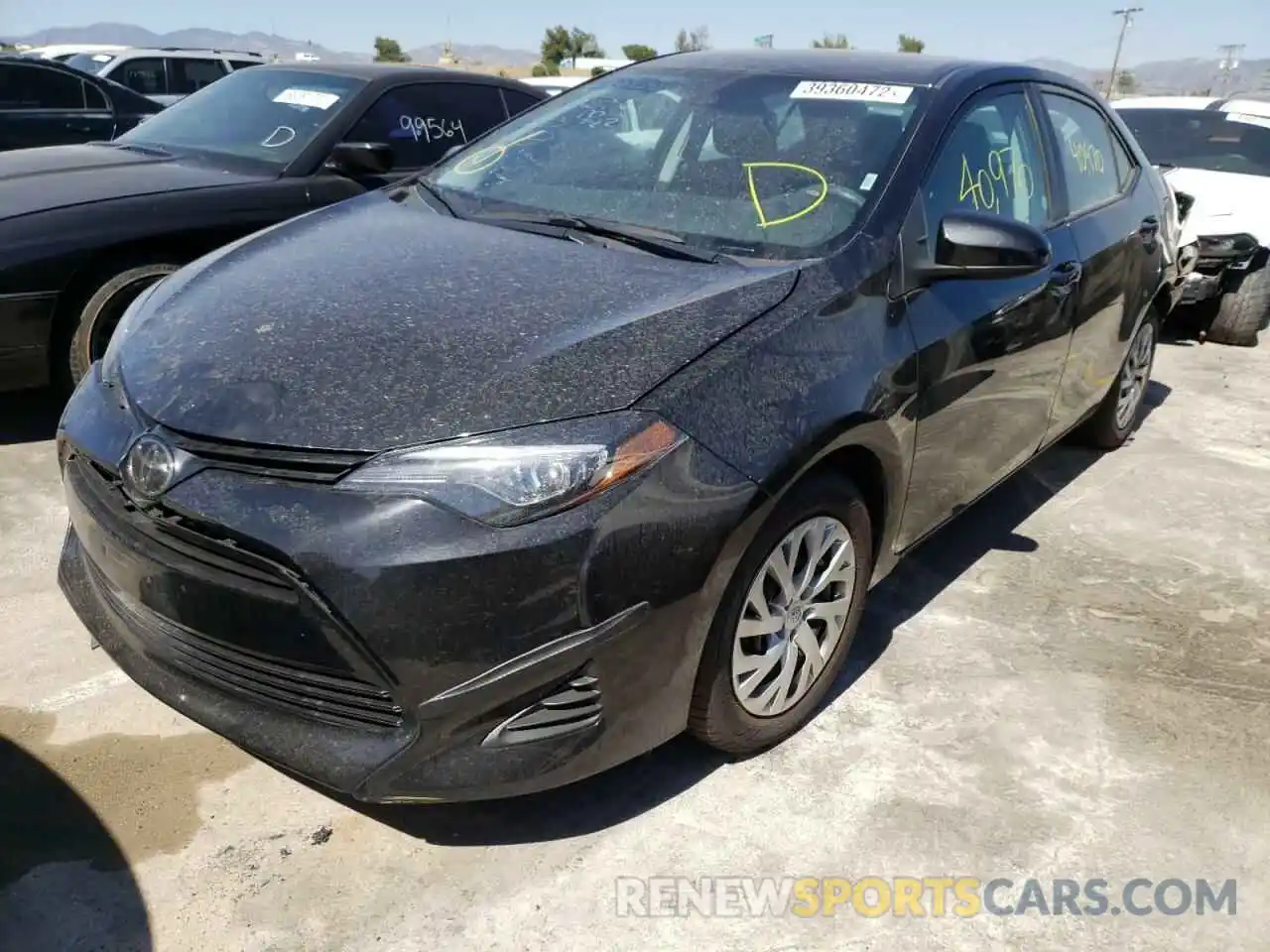 2 Photograph of a damaged car 2T1BURHEXKC239842 TOYOTA COROLLA 2019