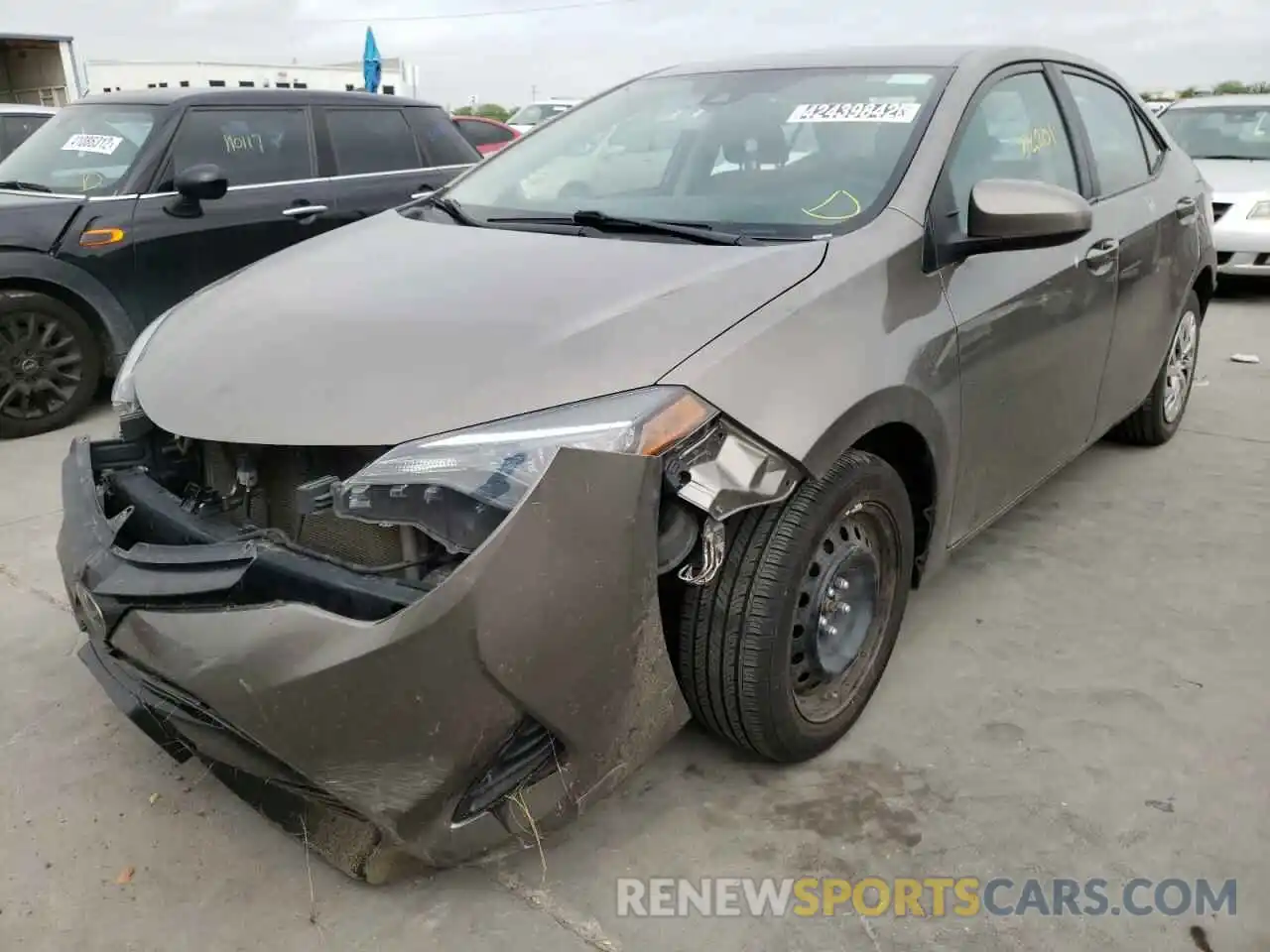 2 Photograph of a damaged car 2T1BURHEXKC240473 TOYOTA COROLLA 2019