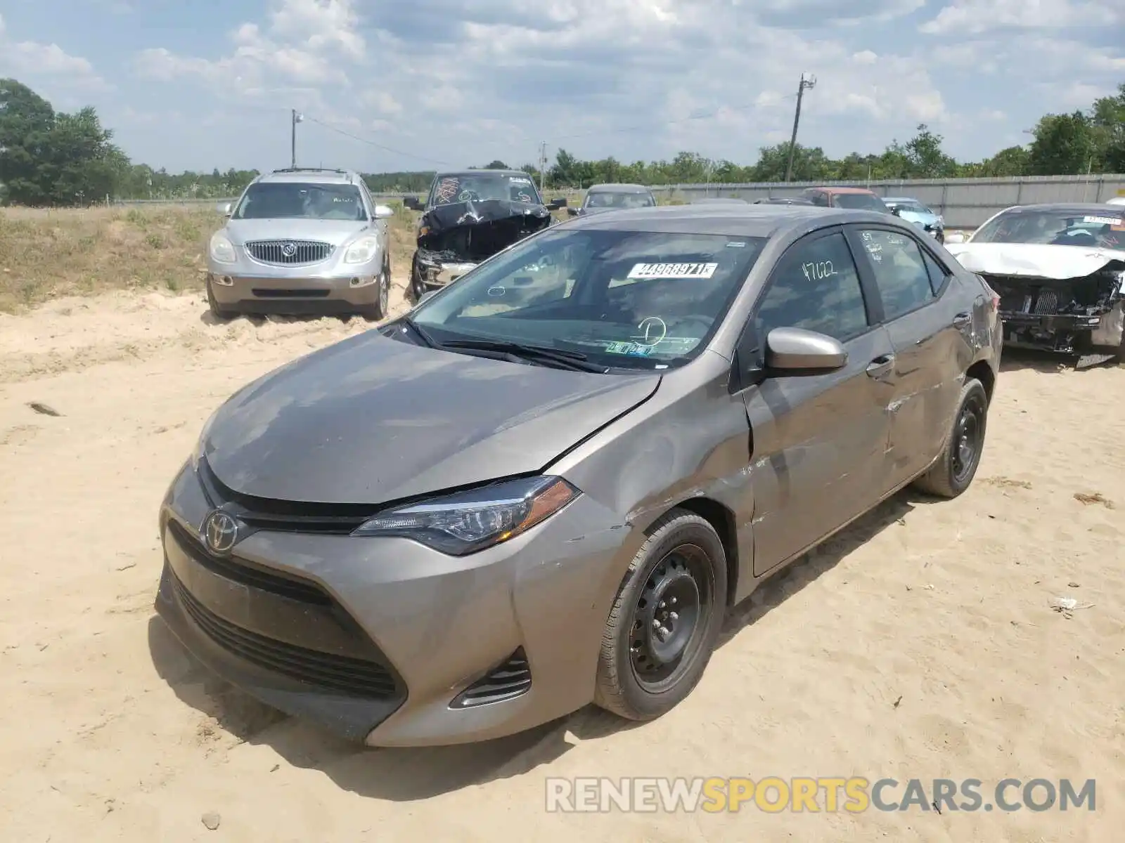 2 Photograph of a damaged car 2T1BURHEXKC242787 TOYOTA COROLLA 2019