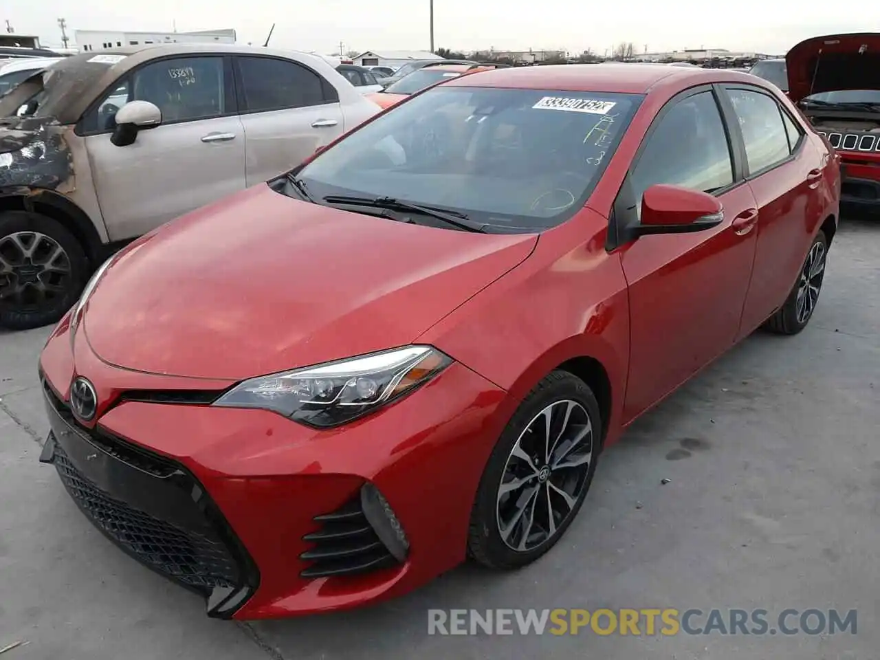 2 Photograph of a damaged car 2T1BURHEXKC243356 TOYOTA COROLLA 2019