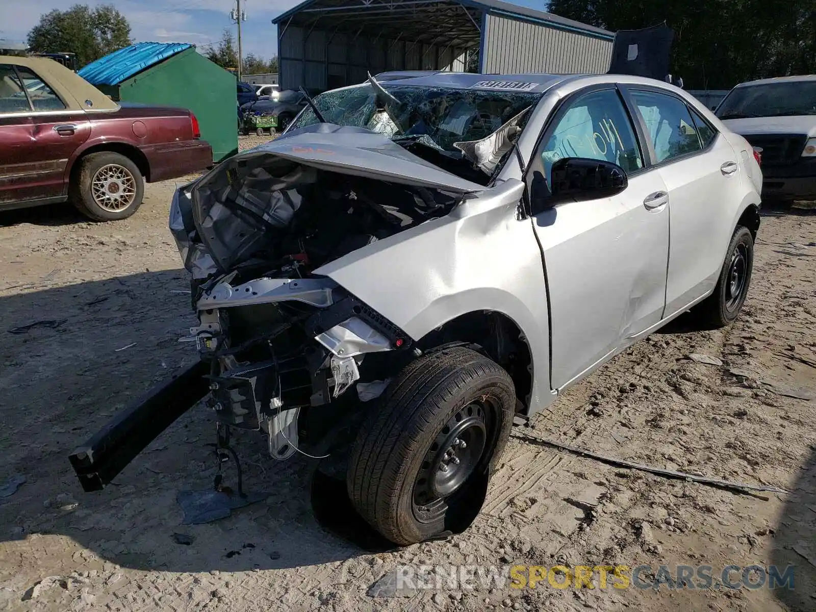 2 Photograph of a damaged car 2T1BURHEXKC243549 TOYOTA COROLLA 2019