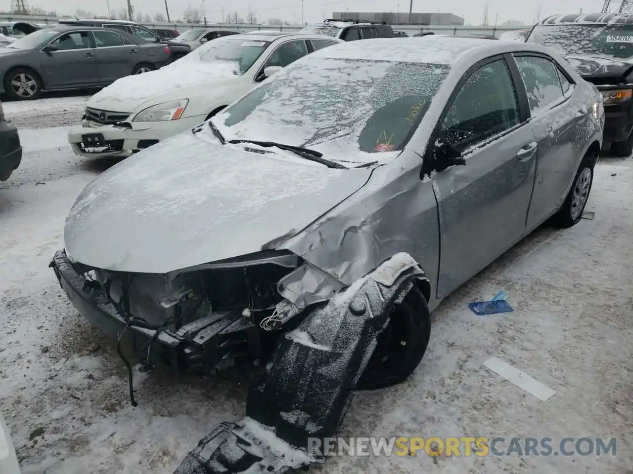 2 Photograph of a damaged car 2T1BURHEXKC245849 TOYOTA COROLLA 2019