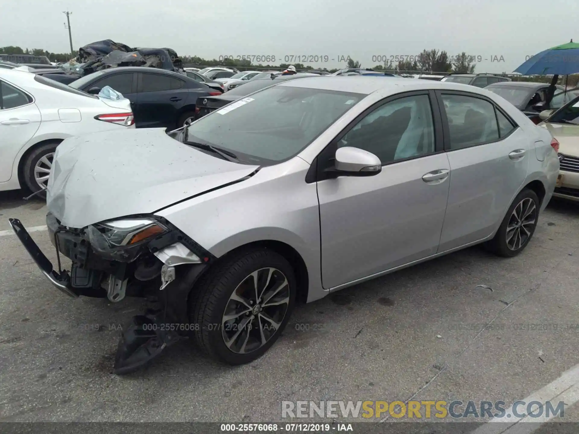 2 Photograph of a damaged car 5YFBURHE0KP856411 TOYOTA COROLLA 2019