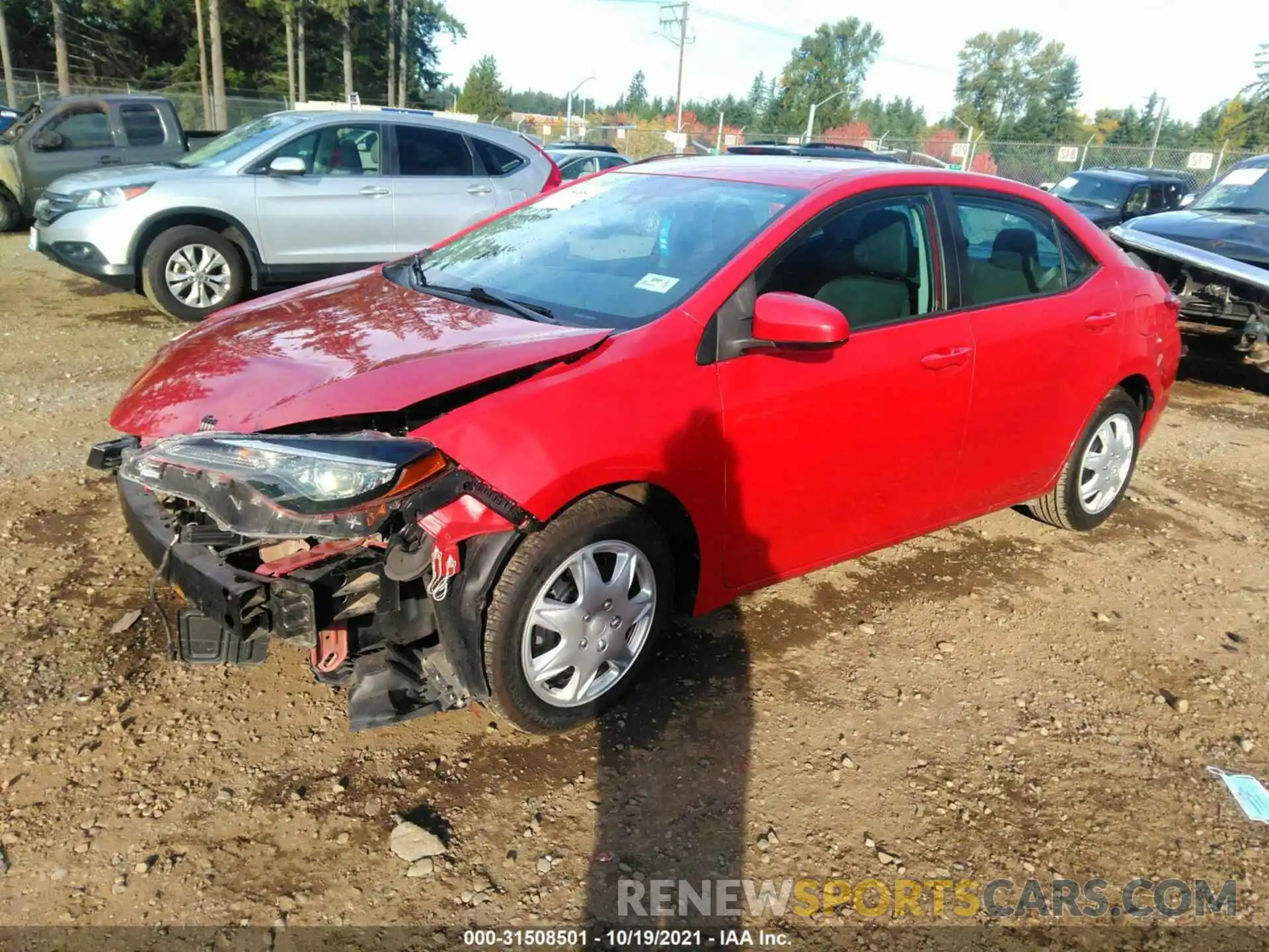 2 Photograph of a damaged car 5YFBURHE0KP858319 TOYOTA COROLLA 2019