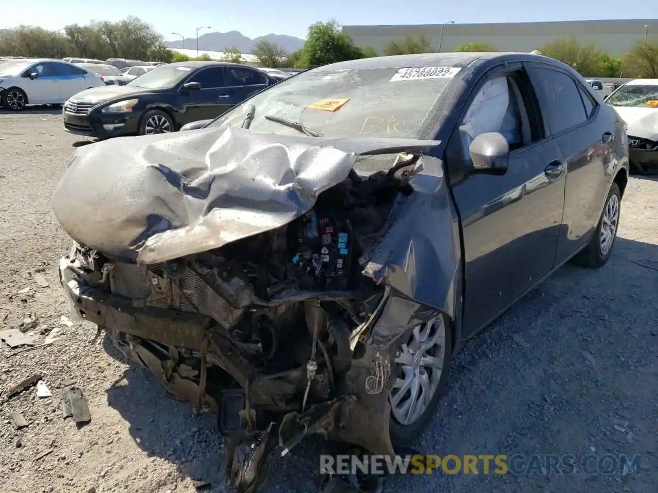 2 Photograph of a damaged car 5YFBURHE0KP858577 TOYOTA COROLLA 2019