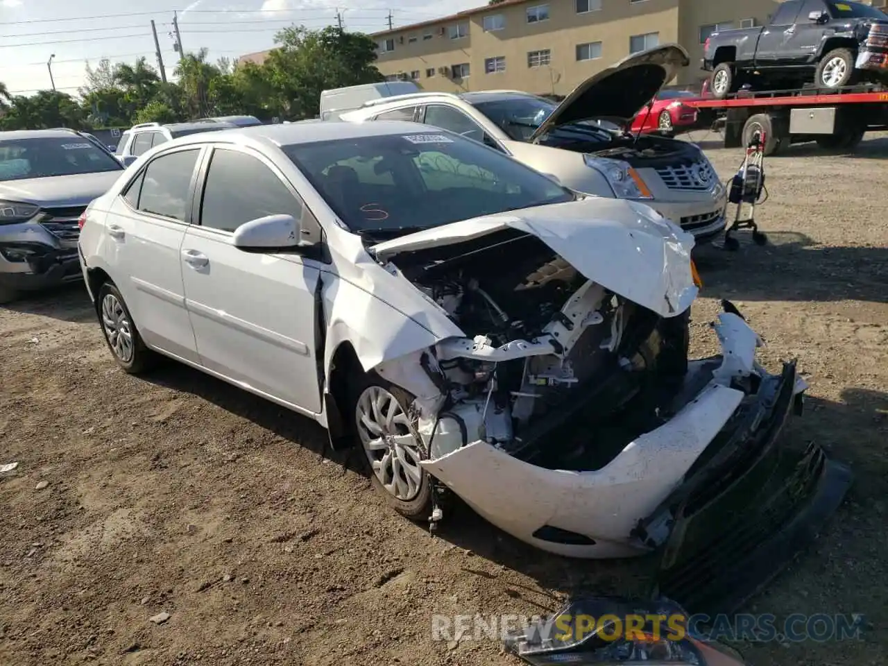 1 Photograph of a damaged car 5YFBURHE0KP859549 TOYOTA COROLLA 2019