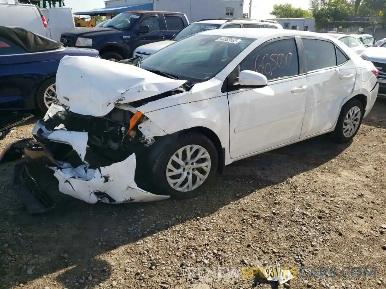 2 Photograph of a damaged car 5YFBURHE0KP859549 TOYOTA COROLLA 2019