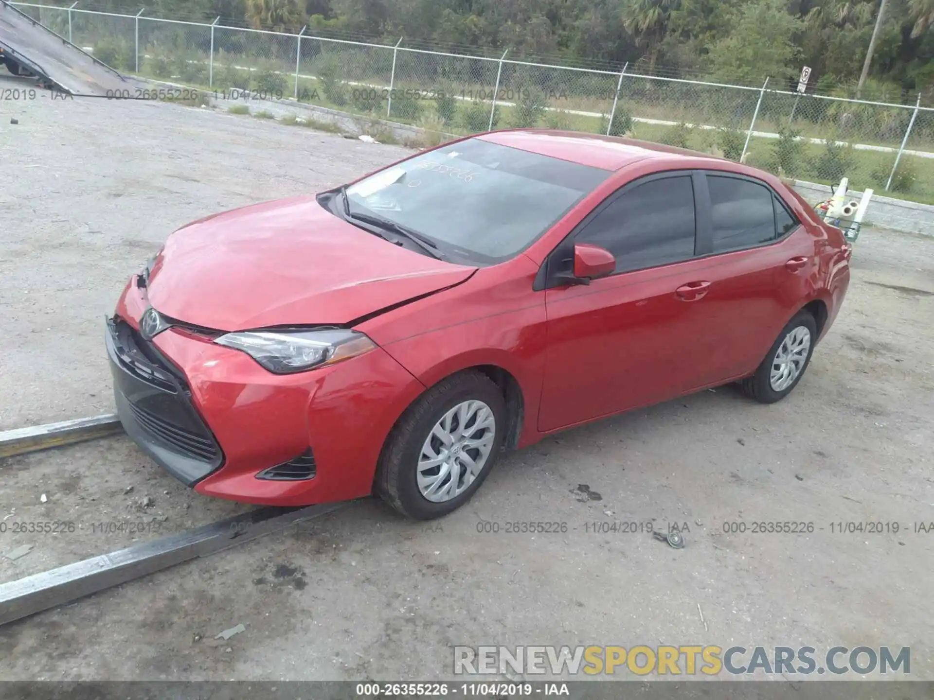 2 Photograph of a damaged car 5YFBURHE0KP859664 TOYOTA COROLLA 2019