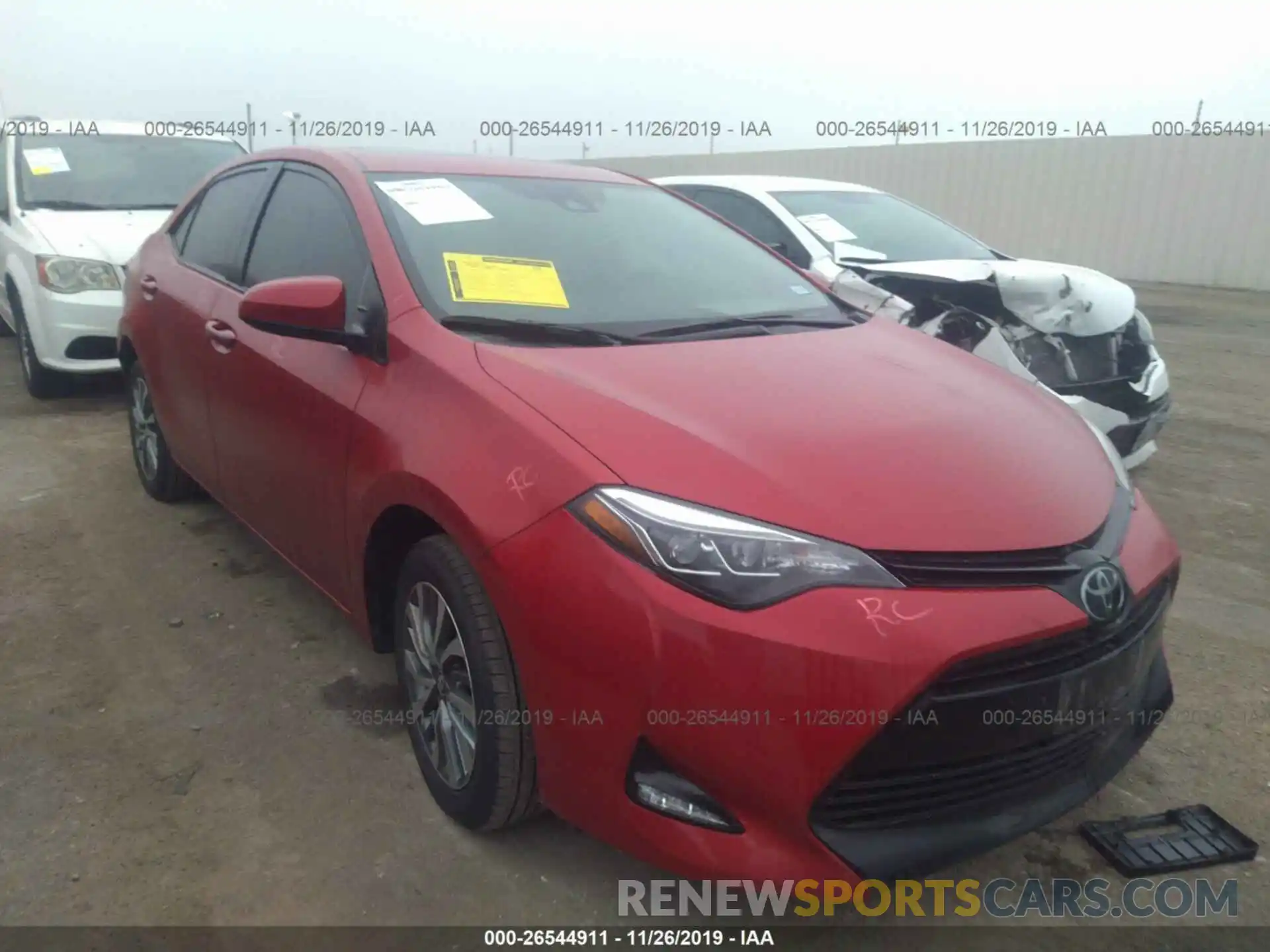 1 Photograph of a damaged car 5YFBURHE0KP859955 TOYOTA COROLLA 2019