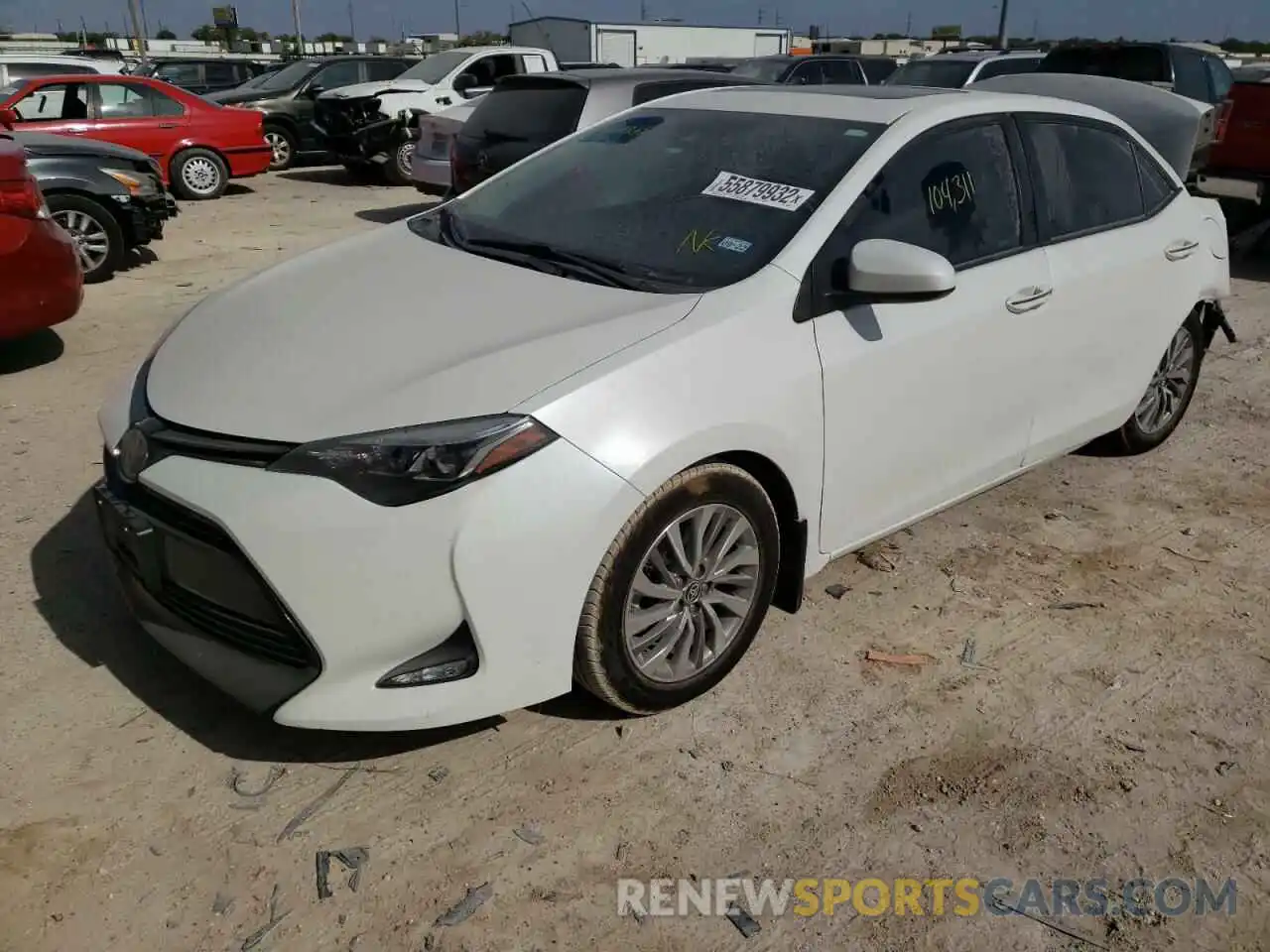 2 Photograph of a damaged car 5YFBURHE0KP861088 TOYOTA COROLLA 2019