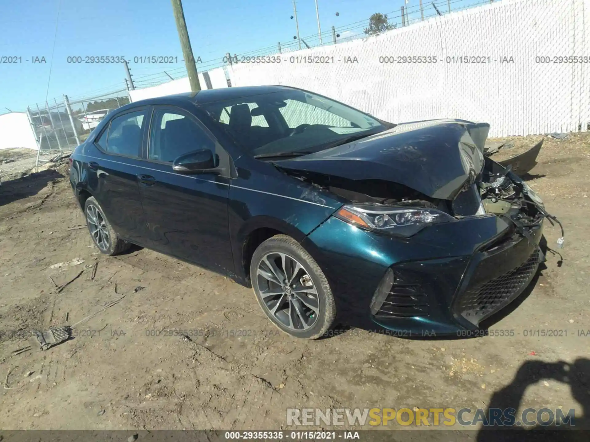 1 Photograph of a damaged car 5YFBURHE0KP861169 TOYOTA COROLLA 2019