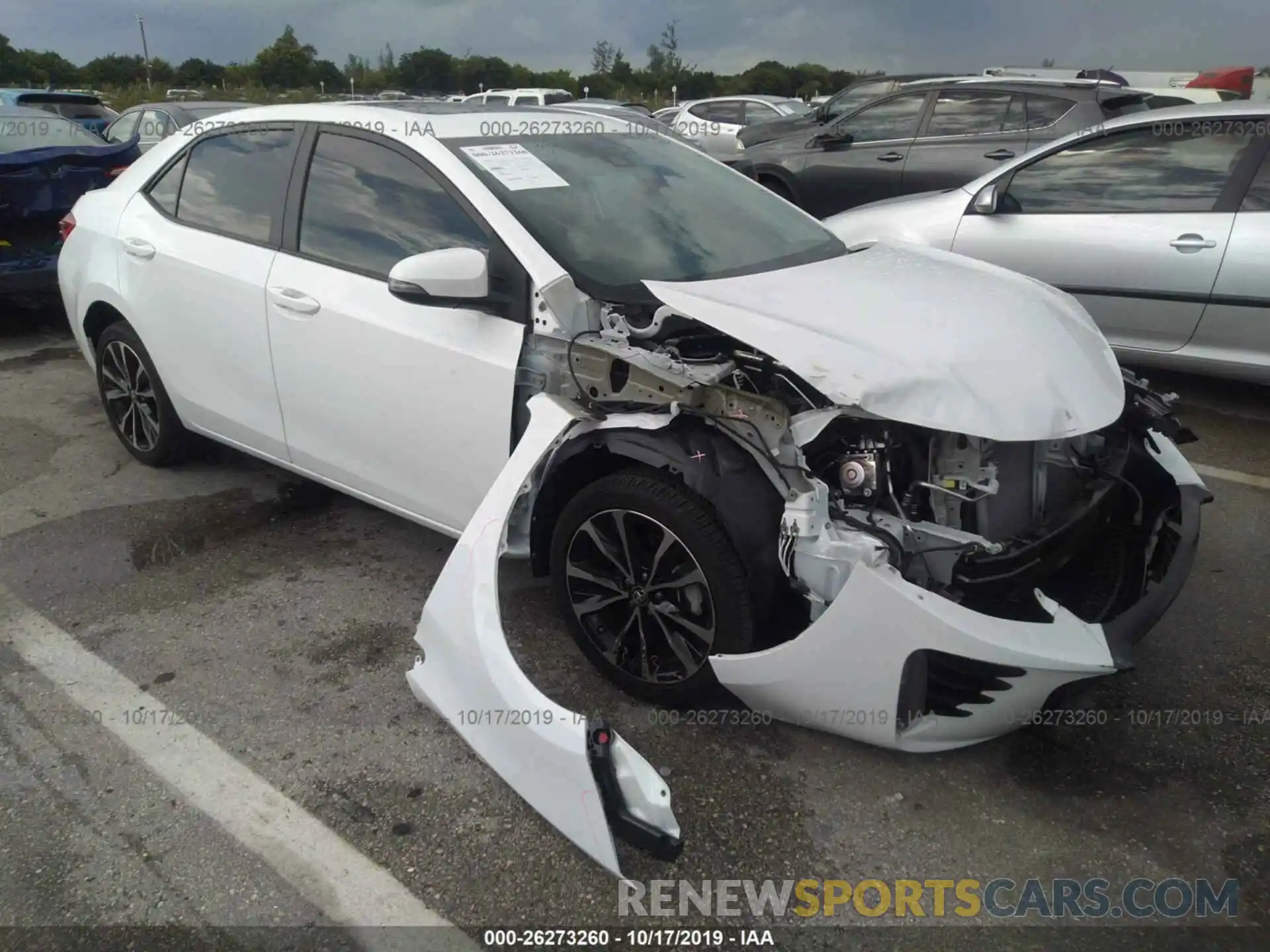 1 Photograph of a damaged car 5YFBURHE0KP861527 TOYOTA COROLLA 2019