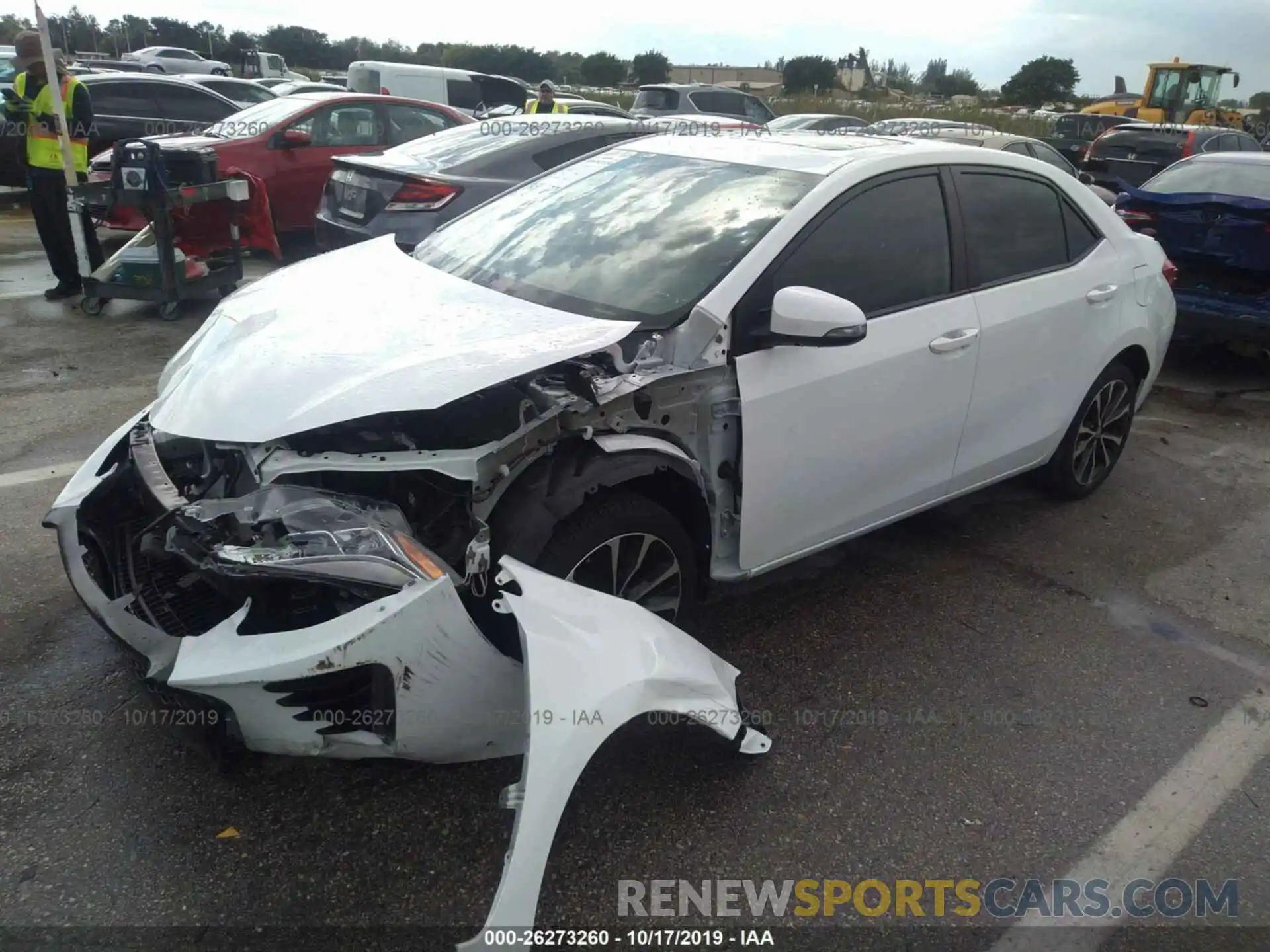 2 Photograph of a damaged car 5YFBURHE0KP861527 TOYOTA COROLLA 2019