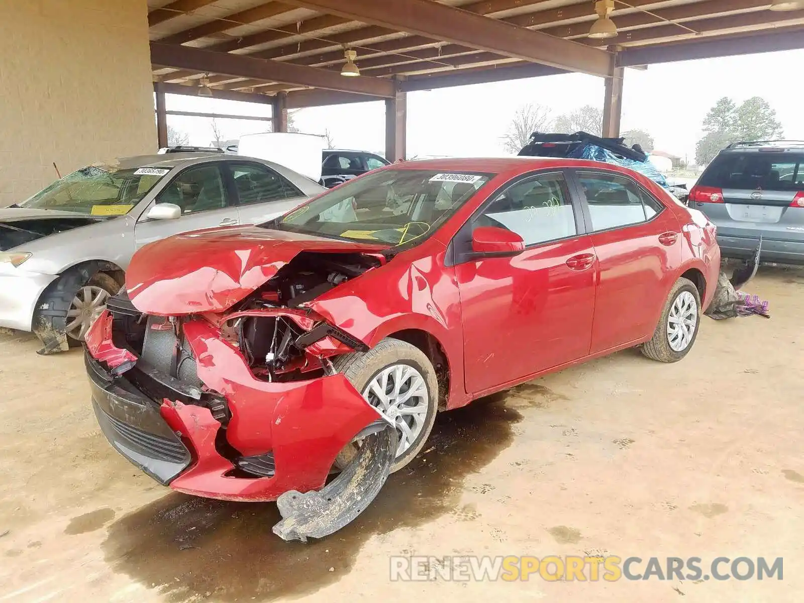 2 Photograph of a damaged car 5YFBURHE0KP861964 TOYOTA COROLLA 2019