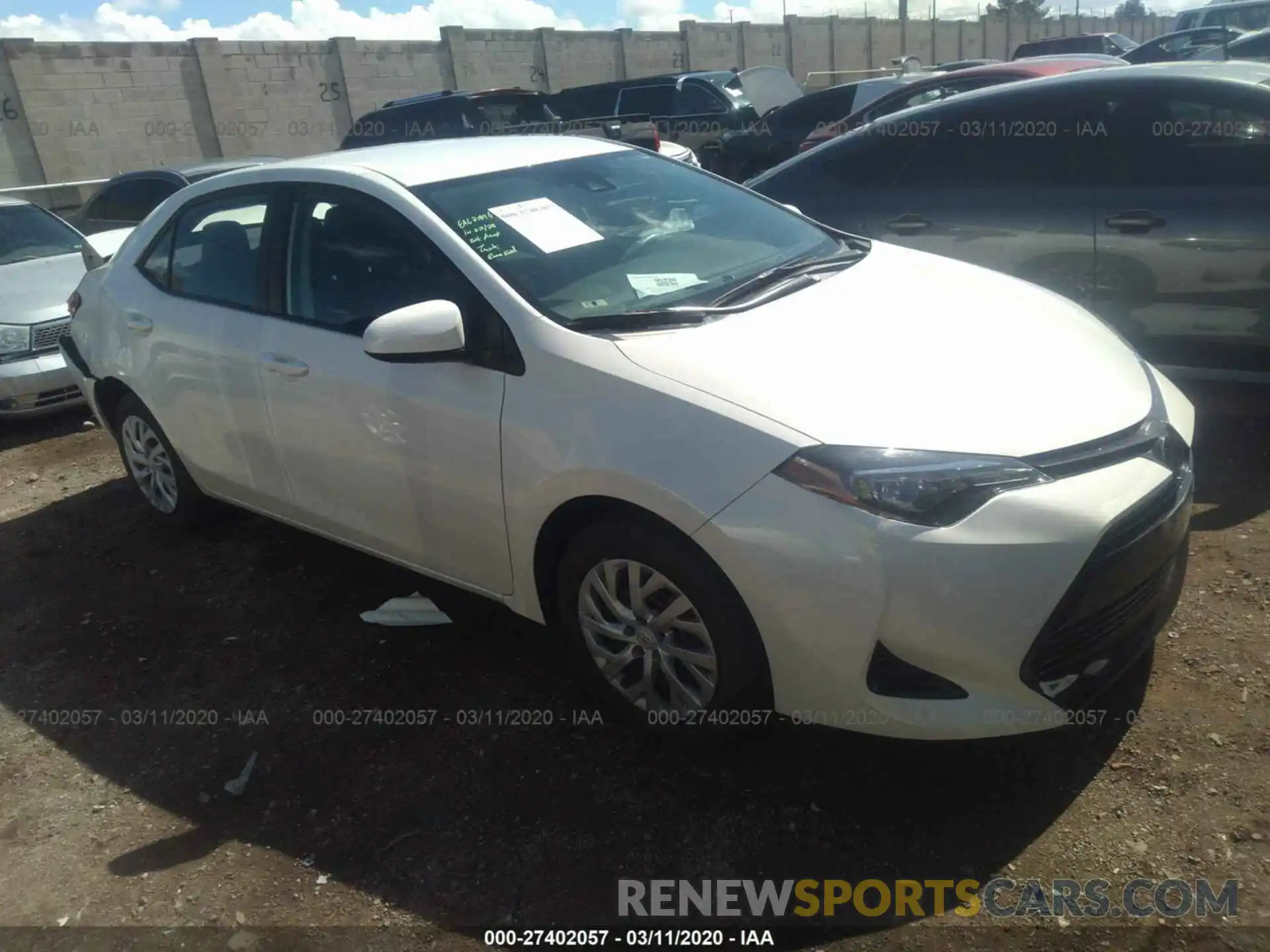 1 Photograph of a damaged car 5YFBURHE0KP862189 TOYOTA COROLLA 2019