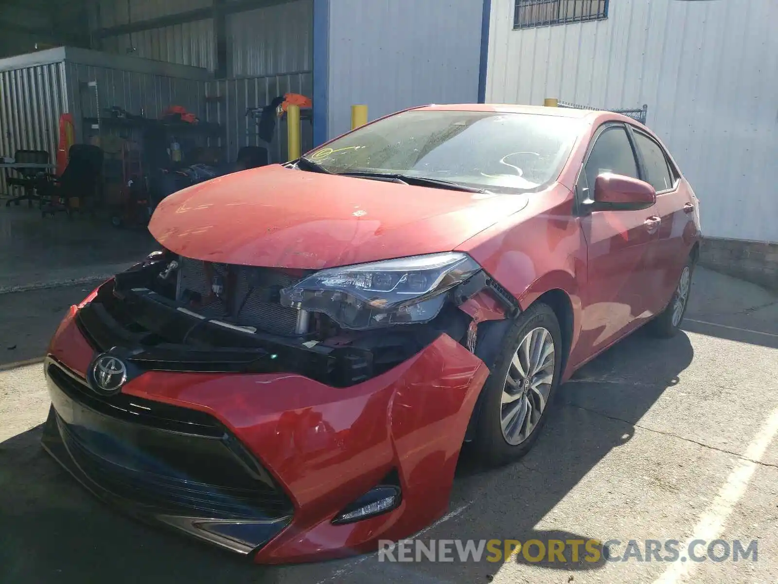 2 Photograph of a damaged car 5YFBURHE0KP862354 TOYOTA COROLLA 2019