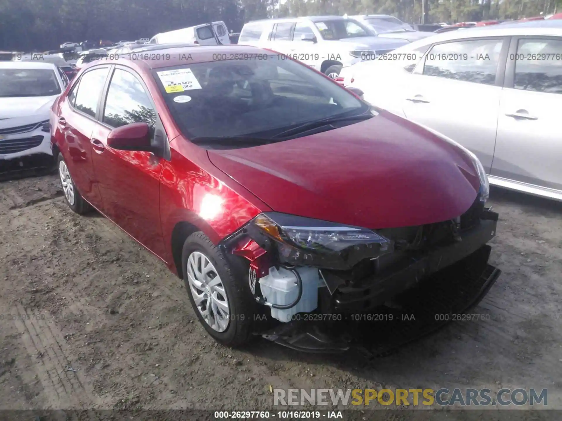 1 Photograph of a damaged car 5YFBURHE0KP863150 TOYOTA COROLLA 2019