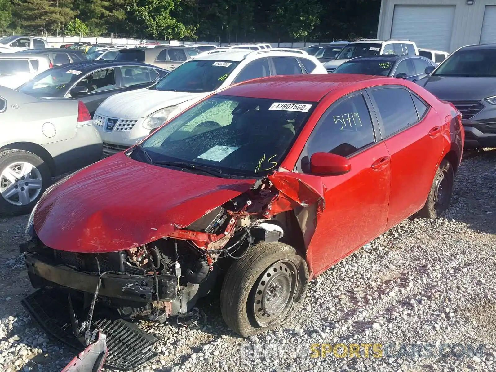 2 Photograph of a damaged car 5YFBURHE0KP863424 TOYOTA COROLLA 2019