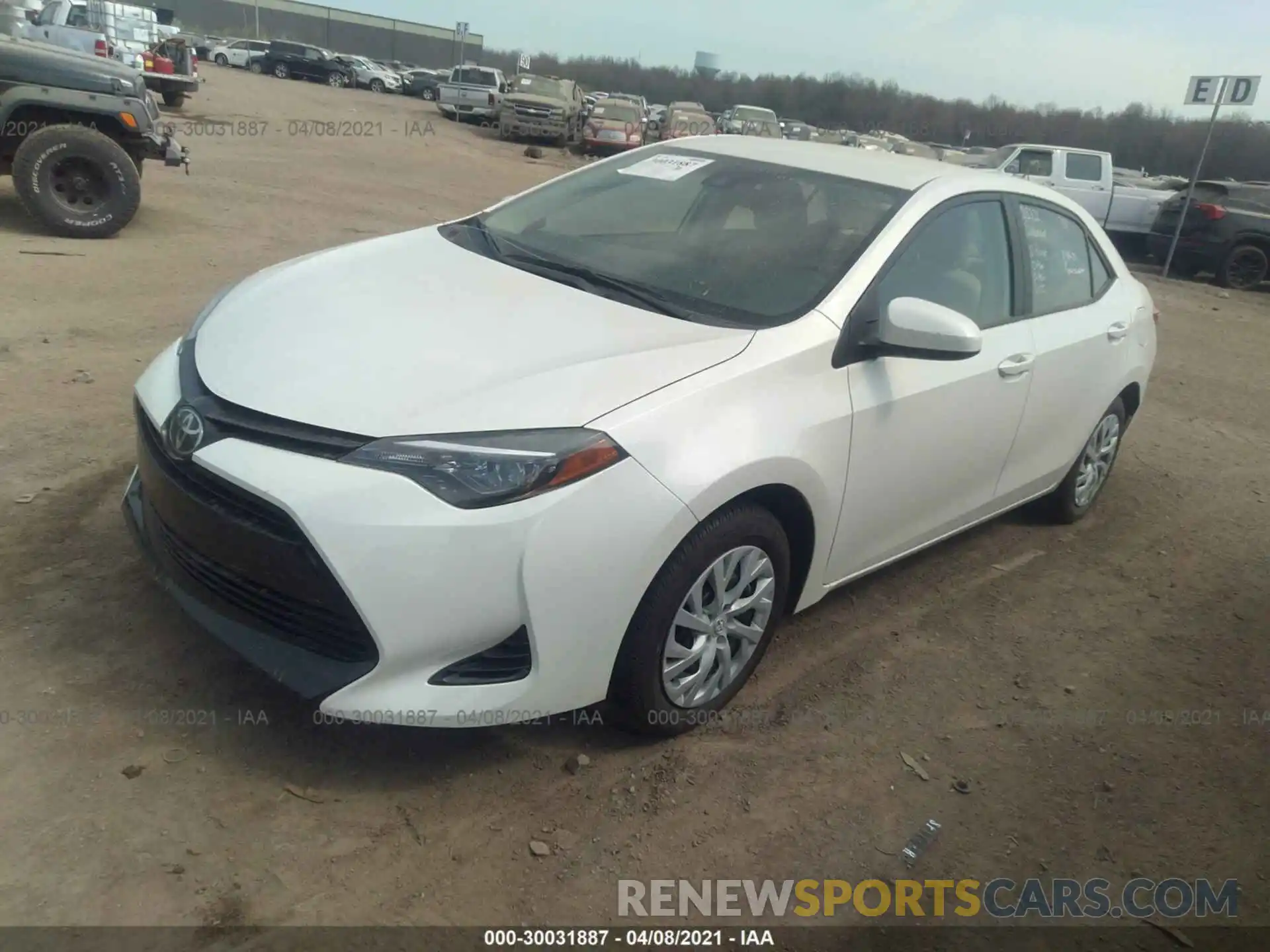 2 Photograph of a damaged car 5YFBURHE0KP864041 TOYOTA COROLLA 2019