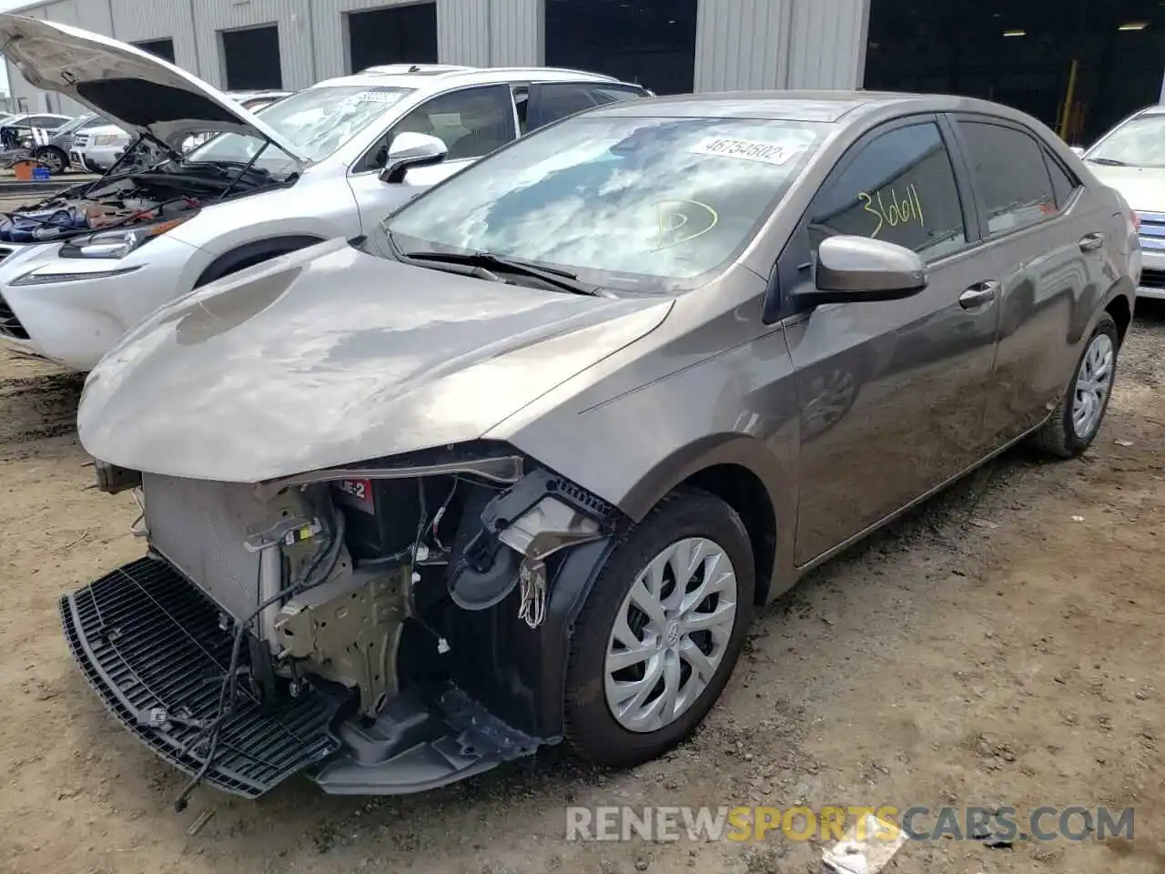 2 Photograph of a damaged car 5YFBURHE0KP864184 TOYOTA COROLLA 2019