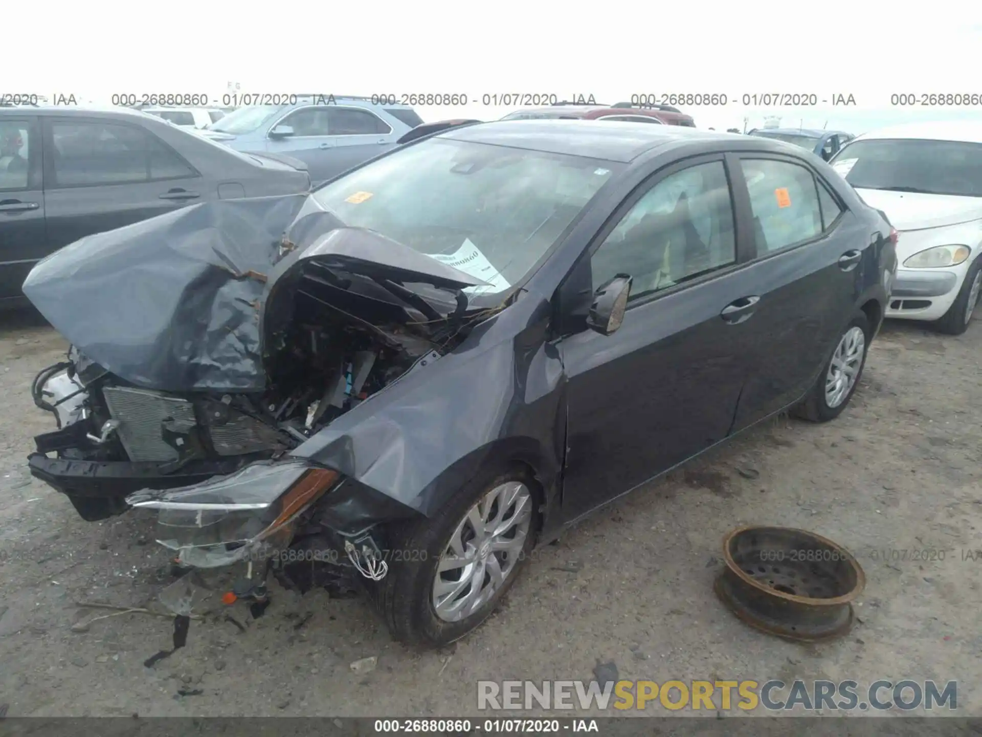 2 Photograph of a damaged car 5YFBURHE0KP864539 TOYOTA COROLLA 2019