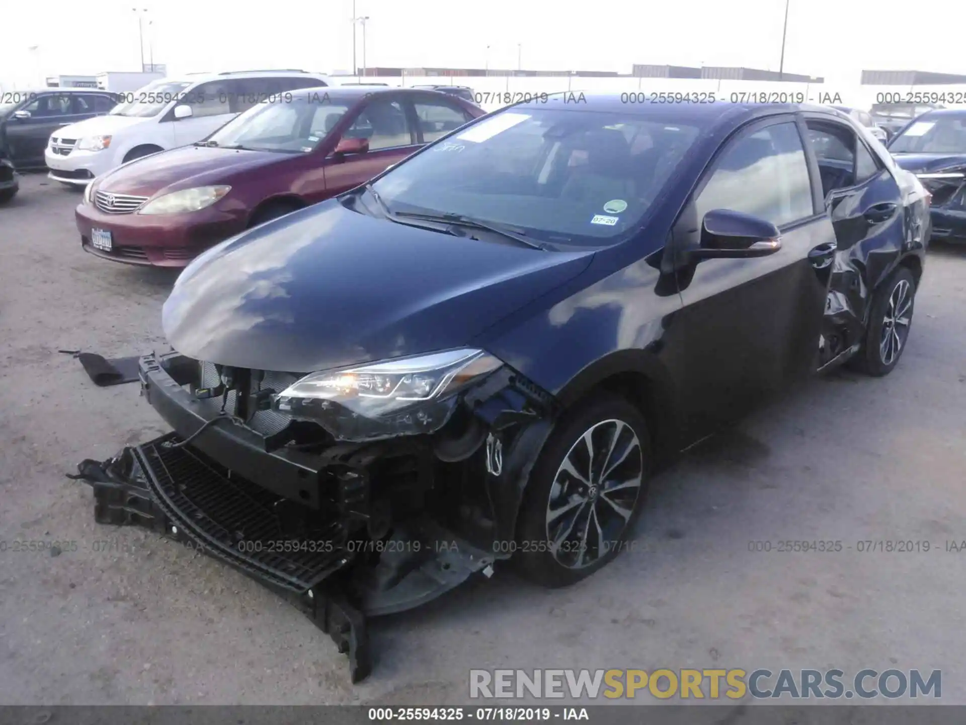 2 Photograph of a damaged car 5YFBURHE0KP864816 TOYOTA COROLLA 2019