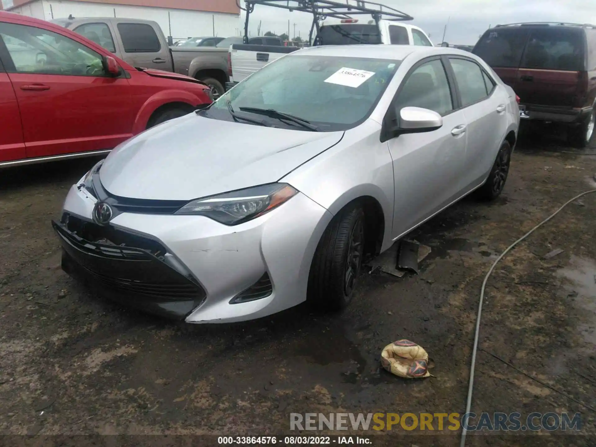 2 Photograph of a damaged car 5YFBURHE0KP864878 TOYOTA COROLLA 2019