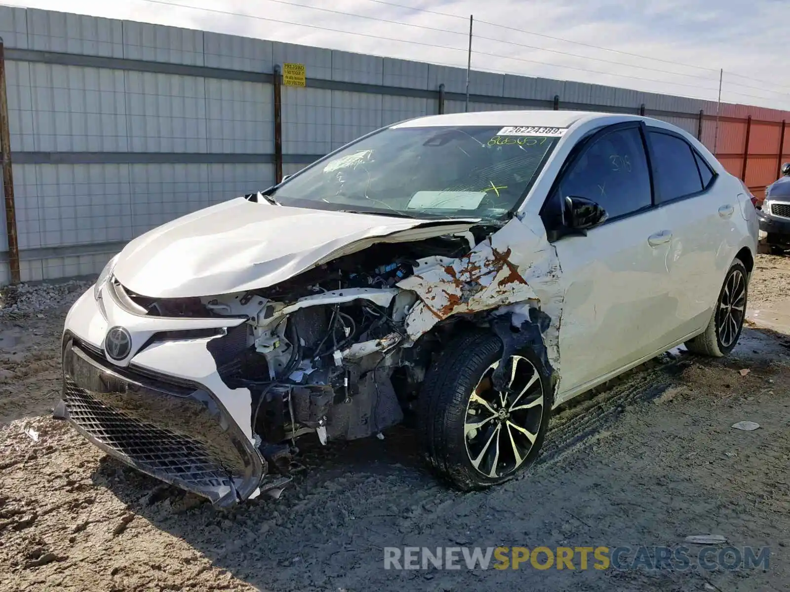 2 Photograph of a damaged car 5YFBURHE0KP865657 TOYOTA COROLLA 2019