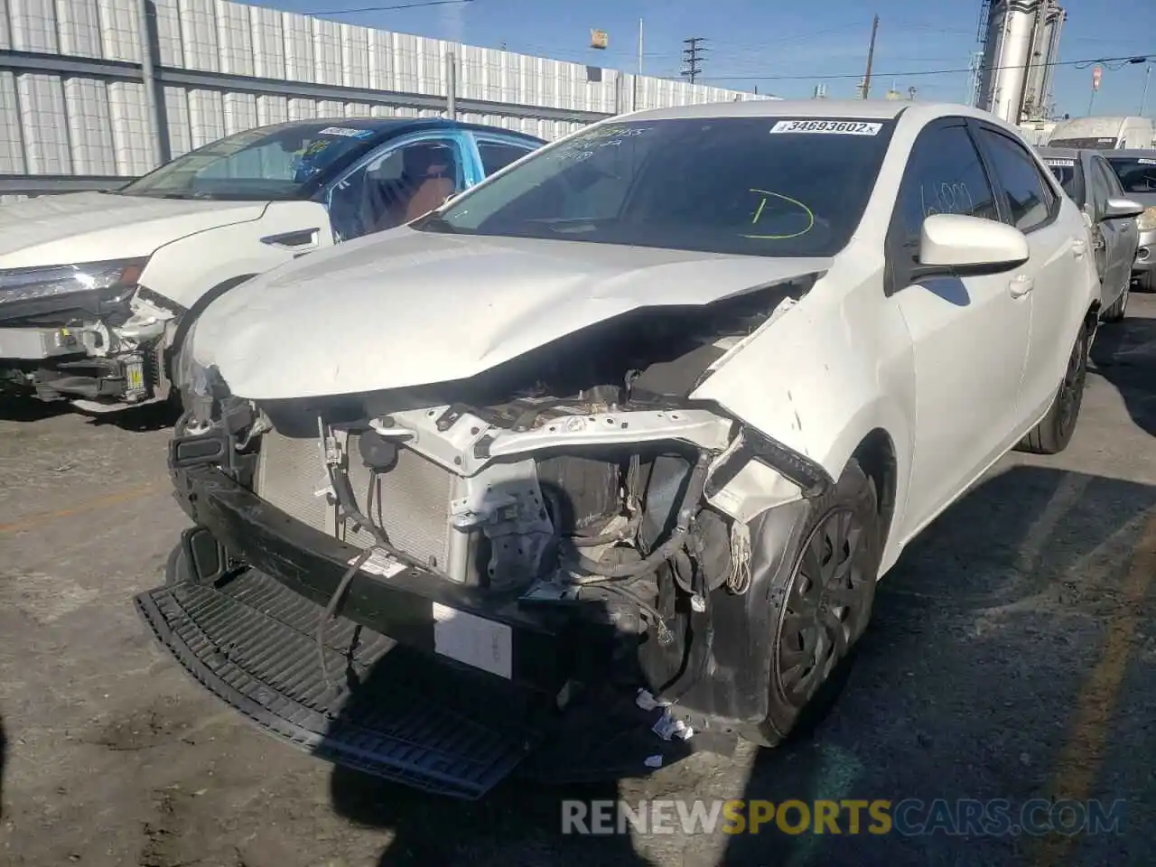 2 Photograph of a damaged car 5YFBURHE0KP868672 TOYOTA COROLLA 2019