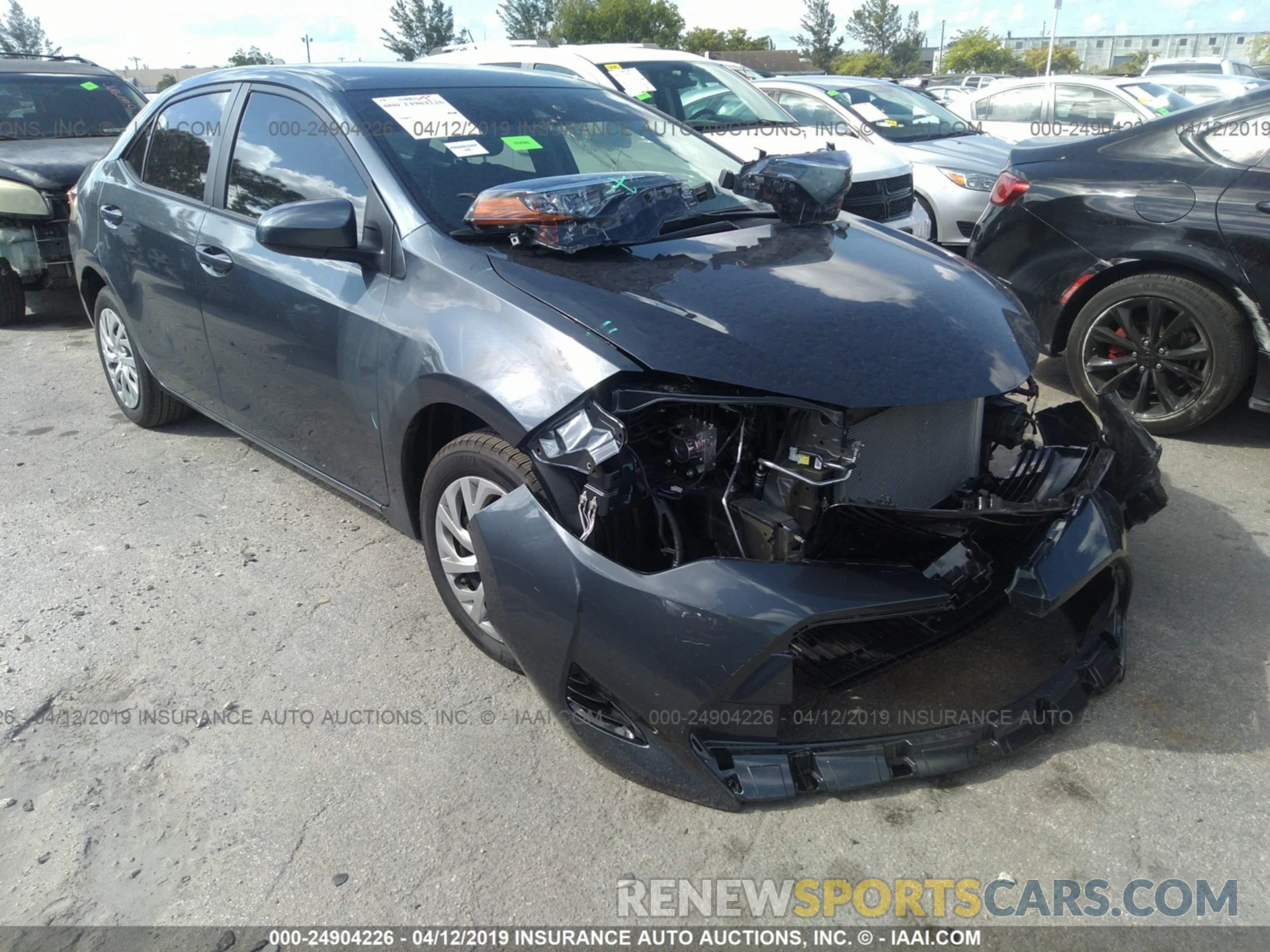 1 Photograph of a damaged car 5YFBURHE0KP868719 TOYOTA COROLLA 2019