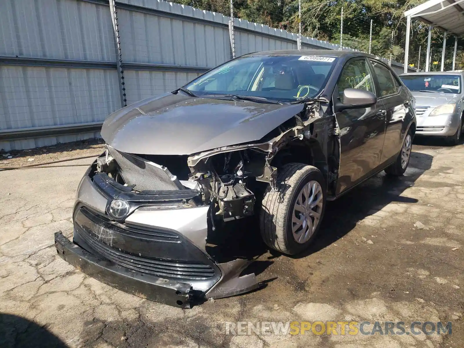 2 Photograph of a damaged car 5YFBURHE0KP869143 TOYOTA COROLLA 2019